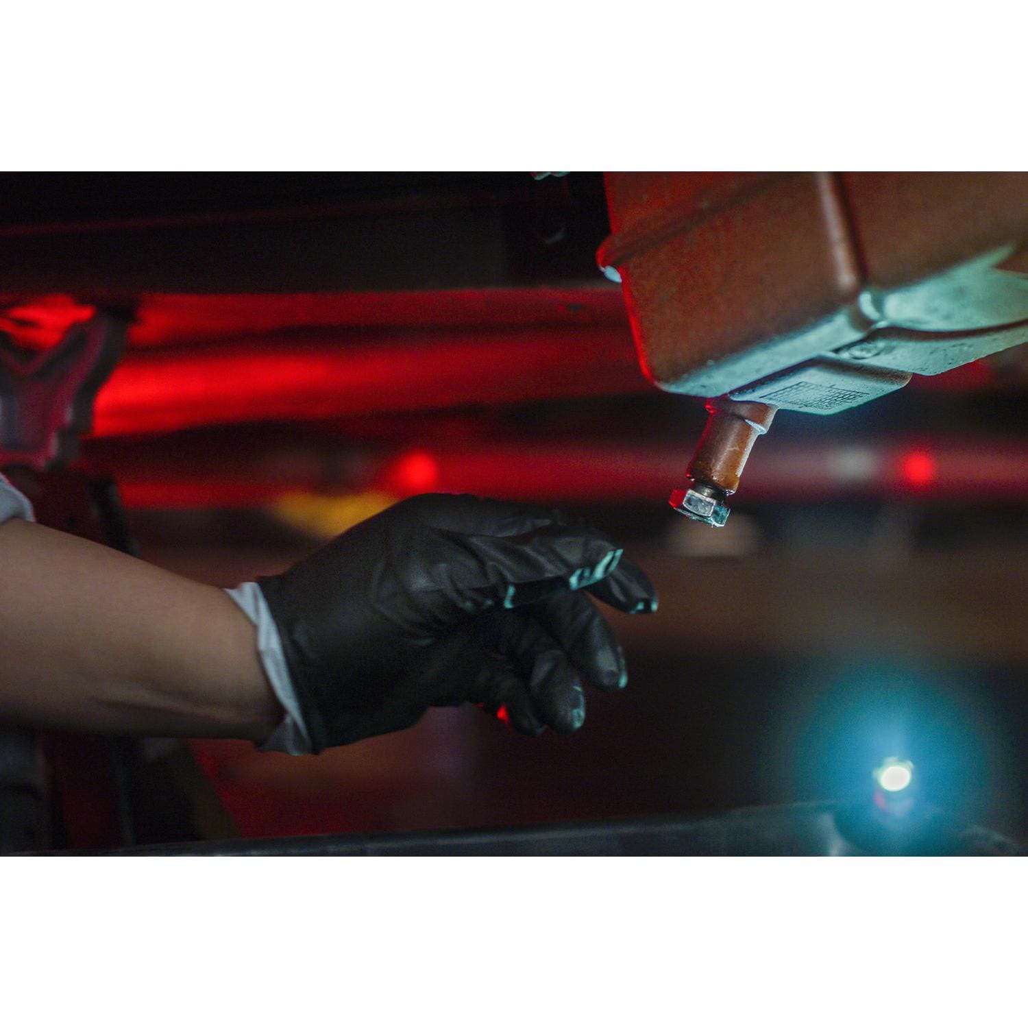 Venom Steel Black Nitrile Industrial Disposable Gloves, 2 Layer