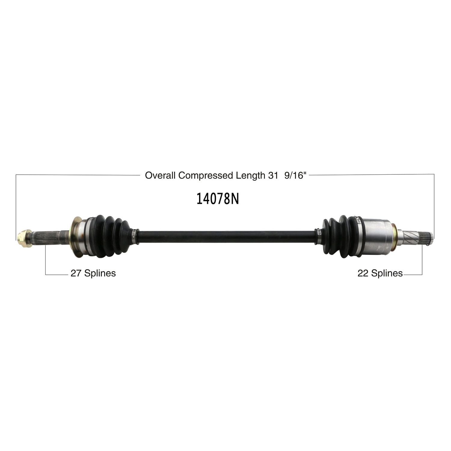 Duralast Gold CV Axle Assembly 14078N