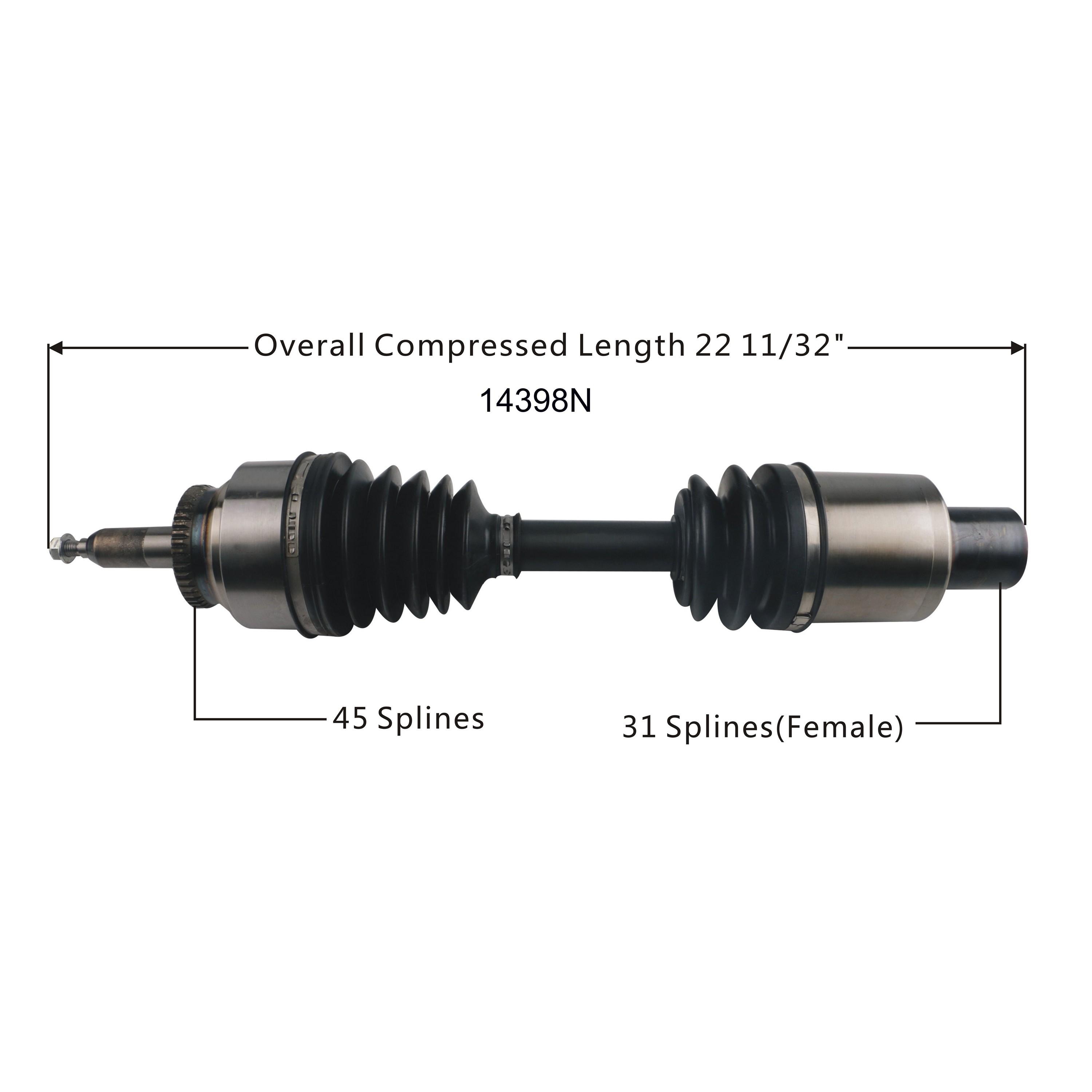 Duralast Gold CV Axle Assembly 14398N | AutoZone