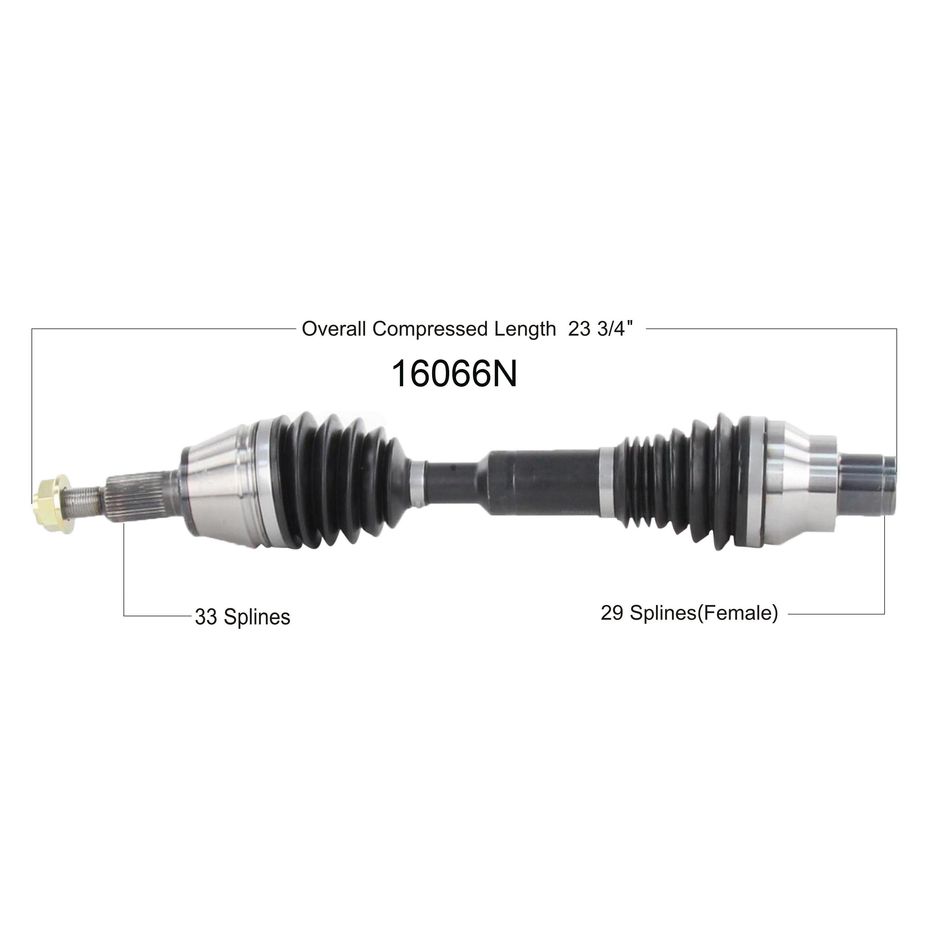 Duralast Gold Extended Travel CV Axle Assembly 16066N | AutoZone