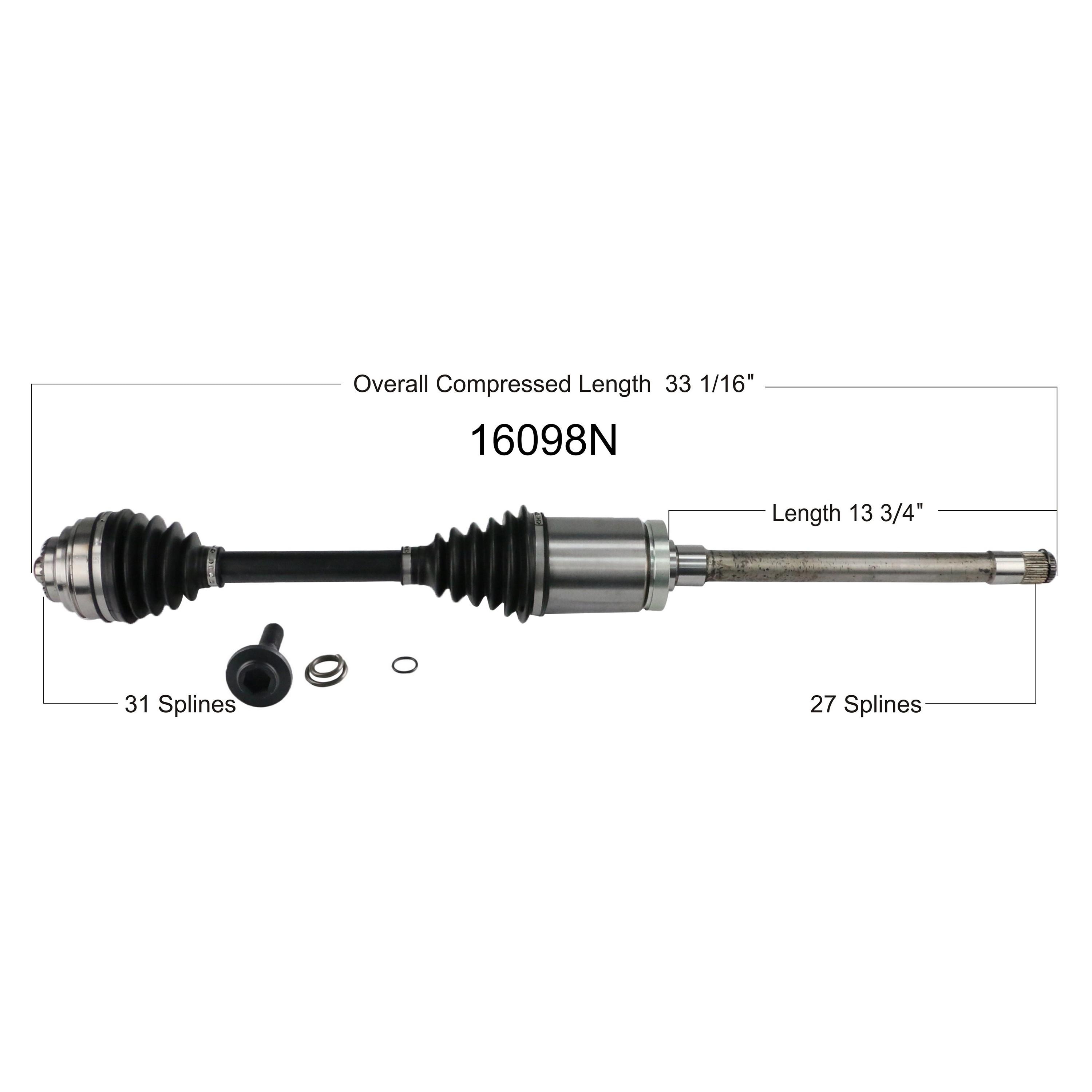 Duralast Gold CV Axle Assembly 16098N | AutoZone