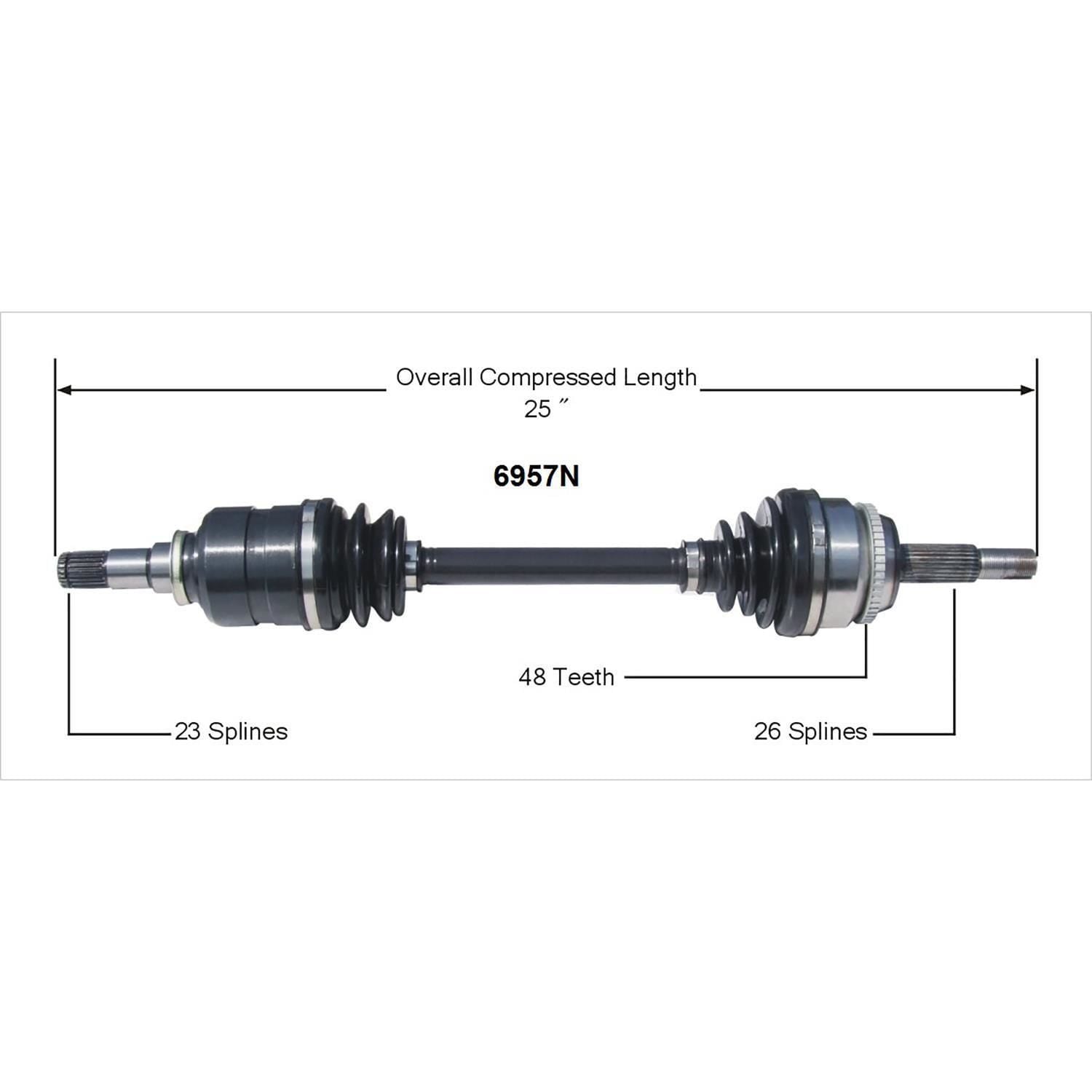 Duralast Gold CV Axle Assembly 6957N for Volkswagen Passat