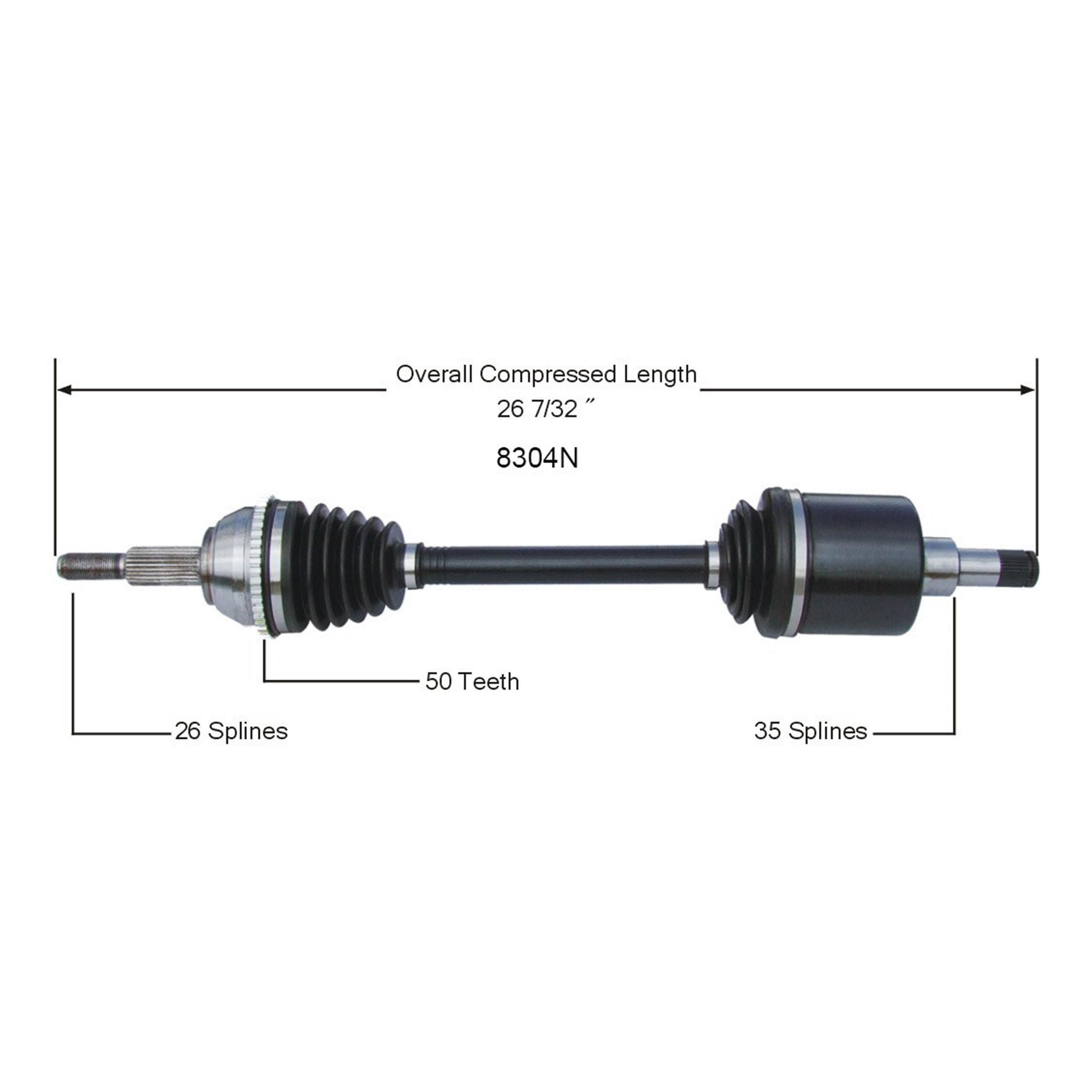 Duralast Gold CV Axle Assembly 8304N | AutoZone