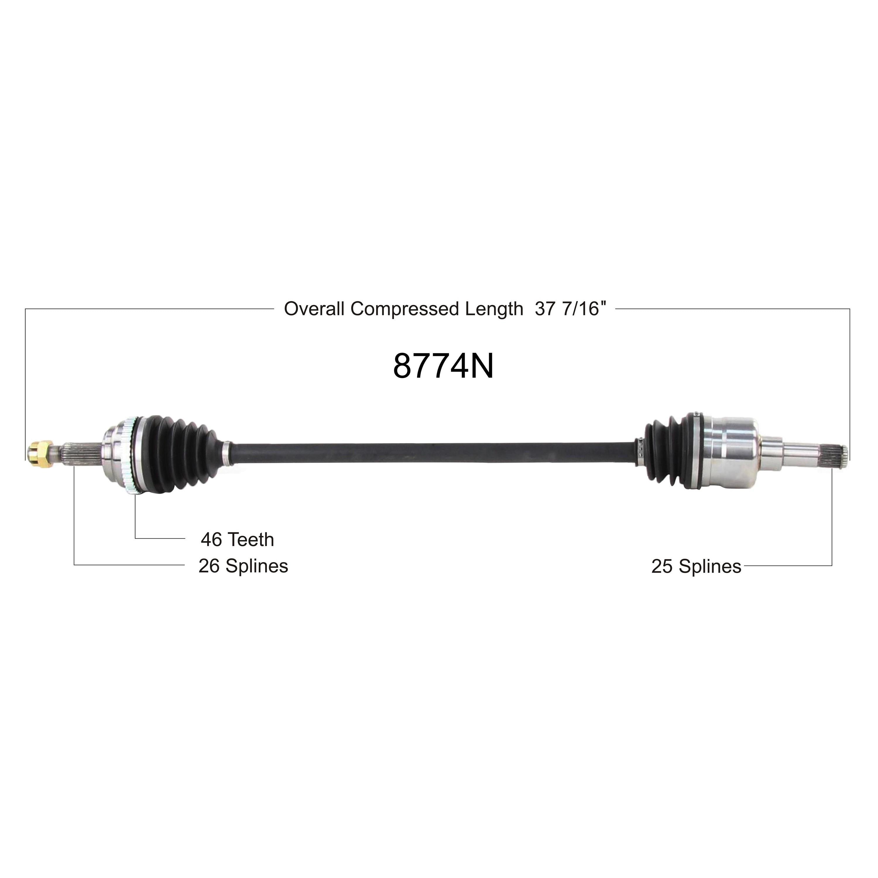 Duralast Gold CV Axle Assembly 8774N | AutoZone