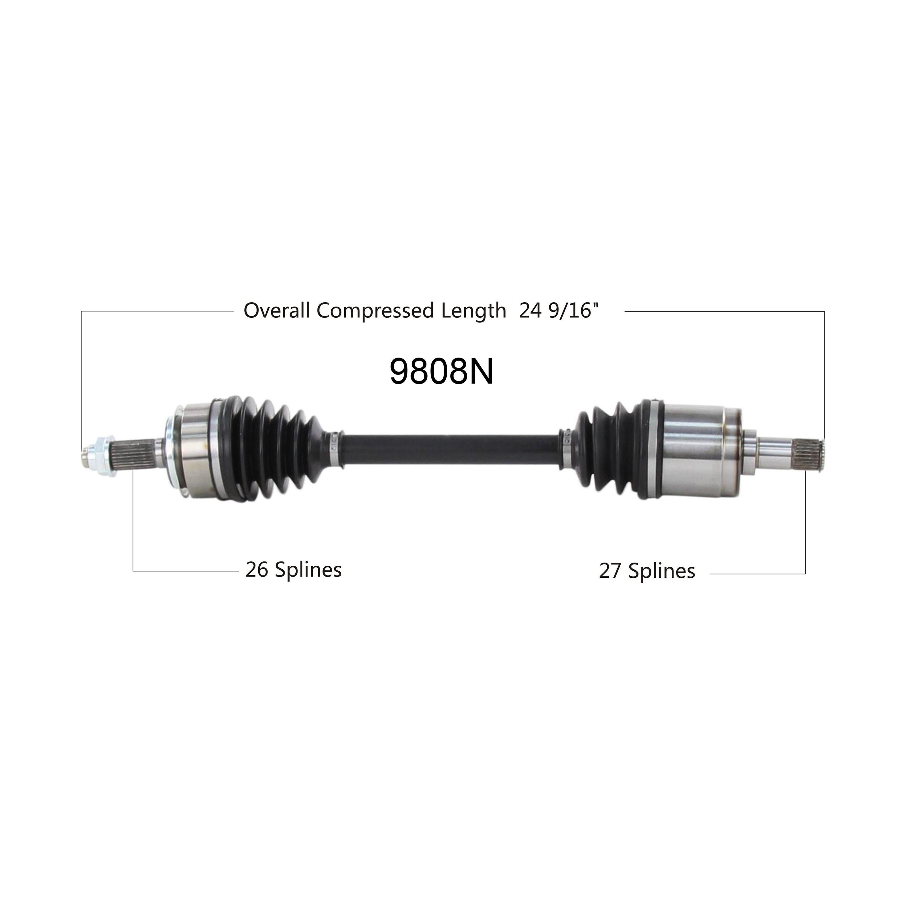 Duralast Gold CV Axle Assembly 9808N | AutoZone