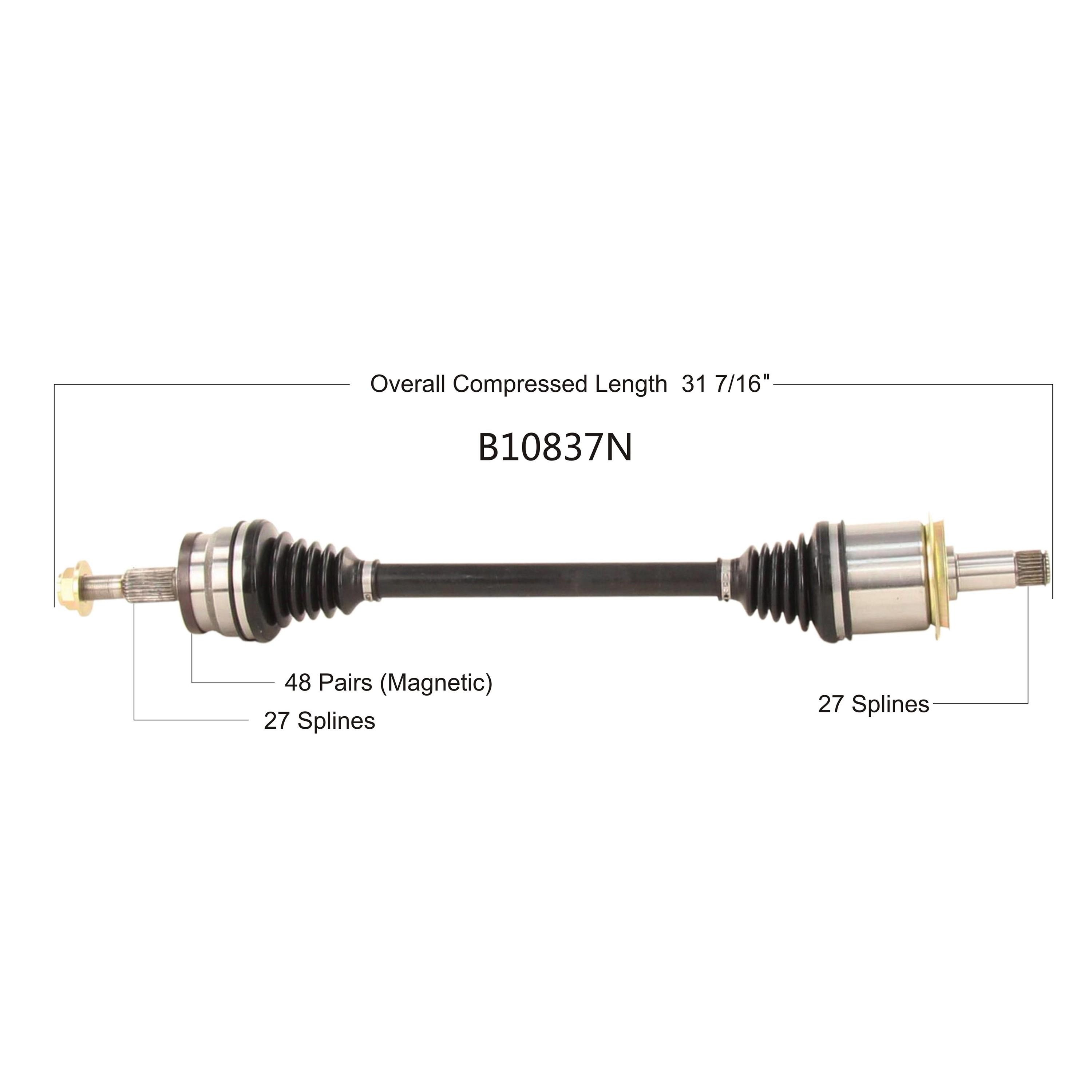 Duralast Gold CV Axle Assembly B10837N | AutoZone