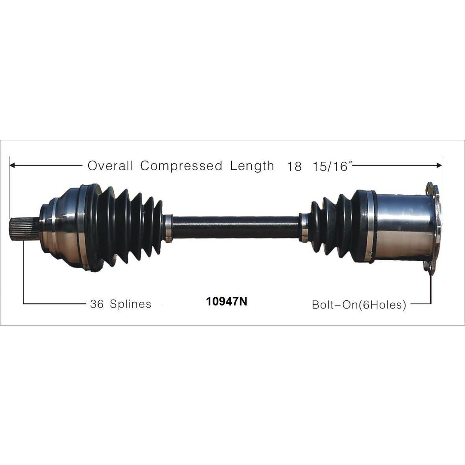 Duralast Gold CV Axle Assembly B10947N | AutoZone