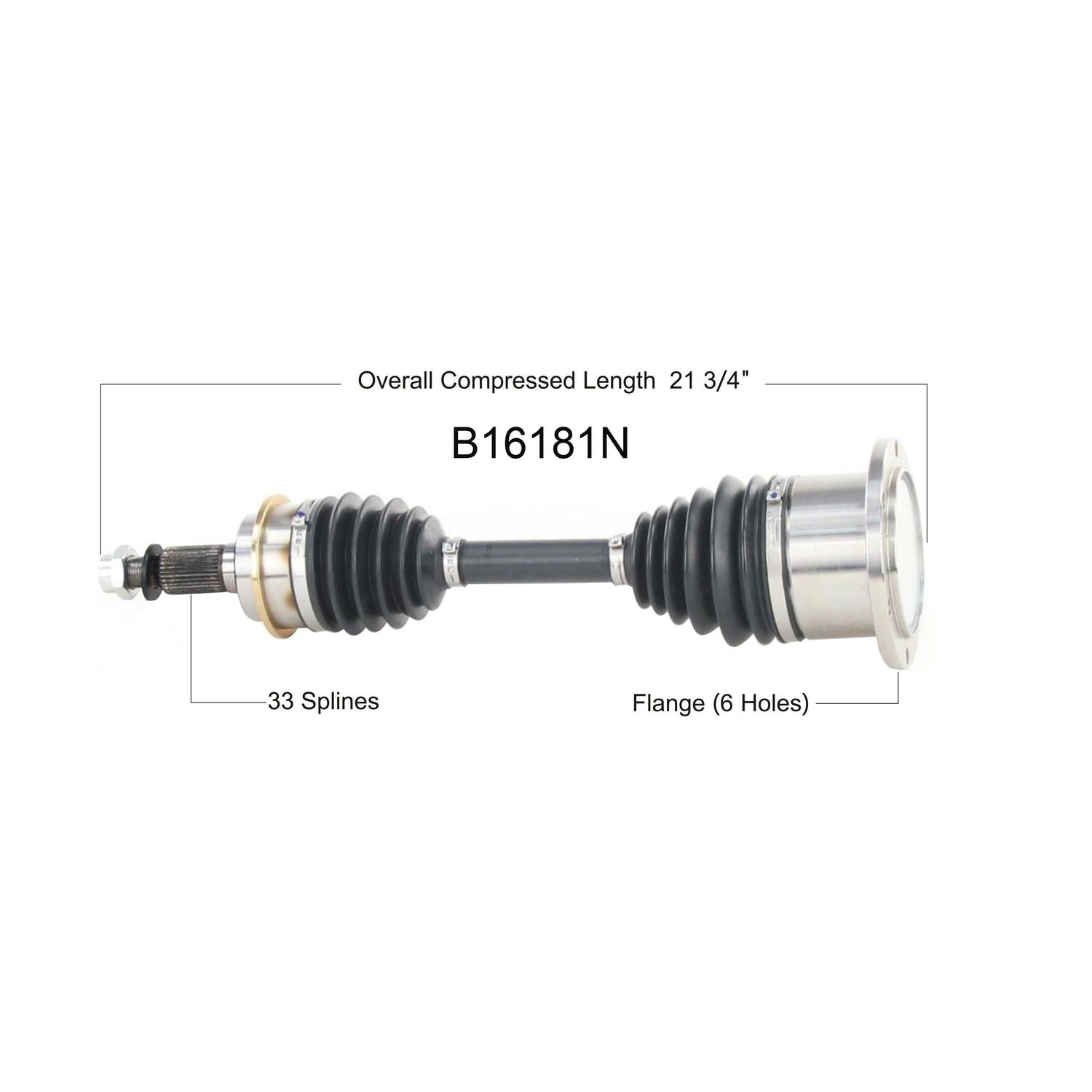 Duralast Gold Heavy Duty CV Axle Assembly B16181N | AutoZone