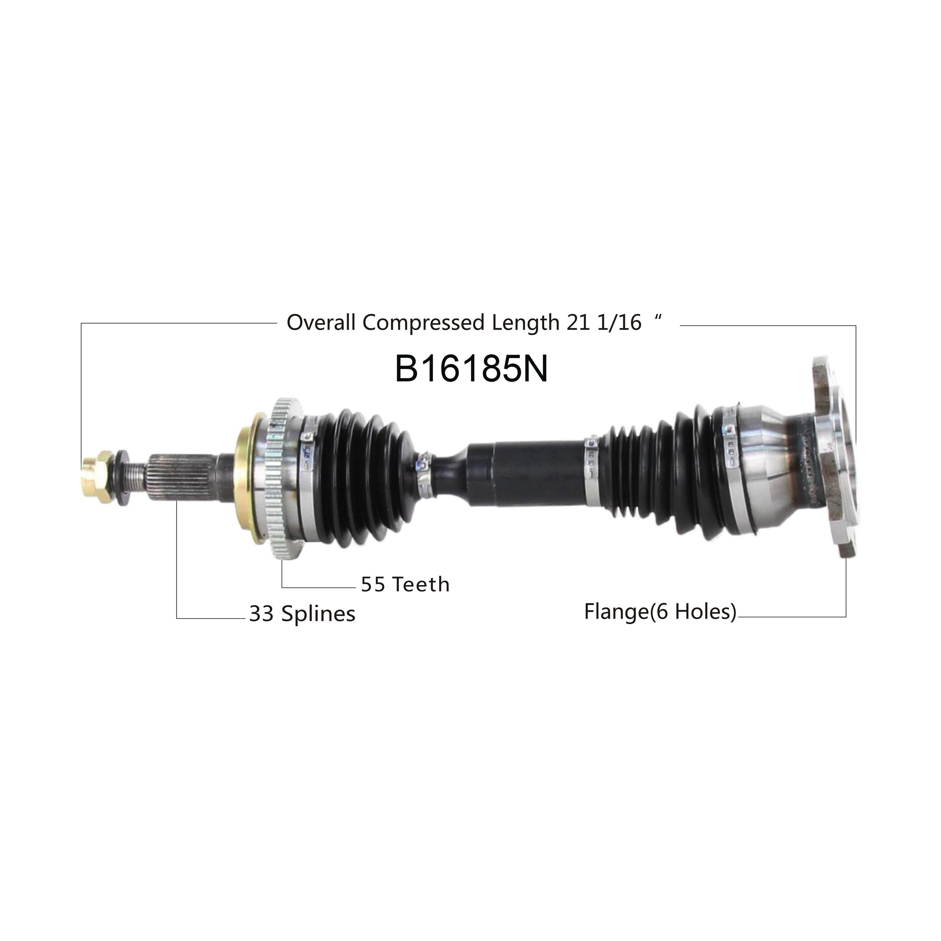 Duralast Gold Extended Travel CV Axle Assembly B16185N | AutoZone