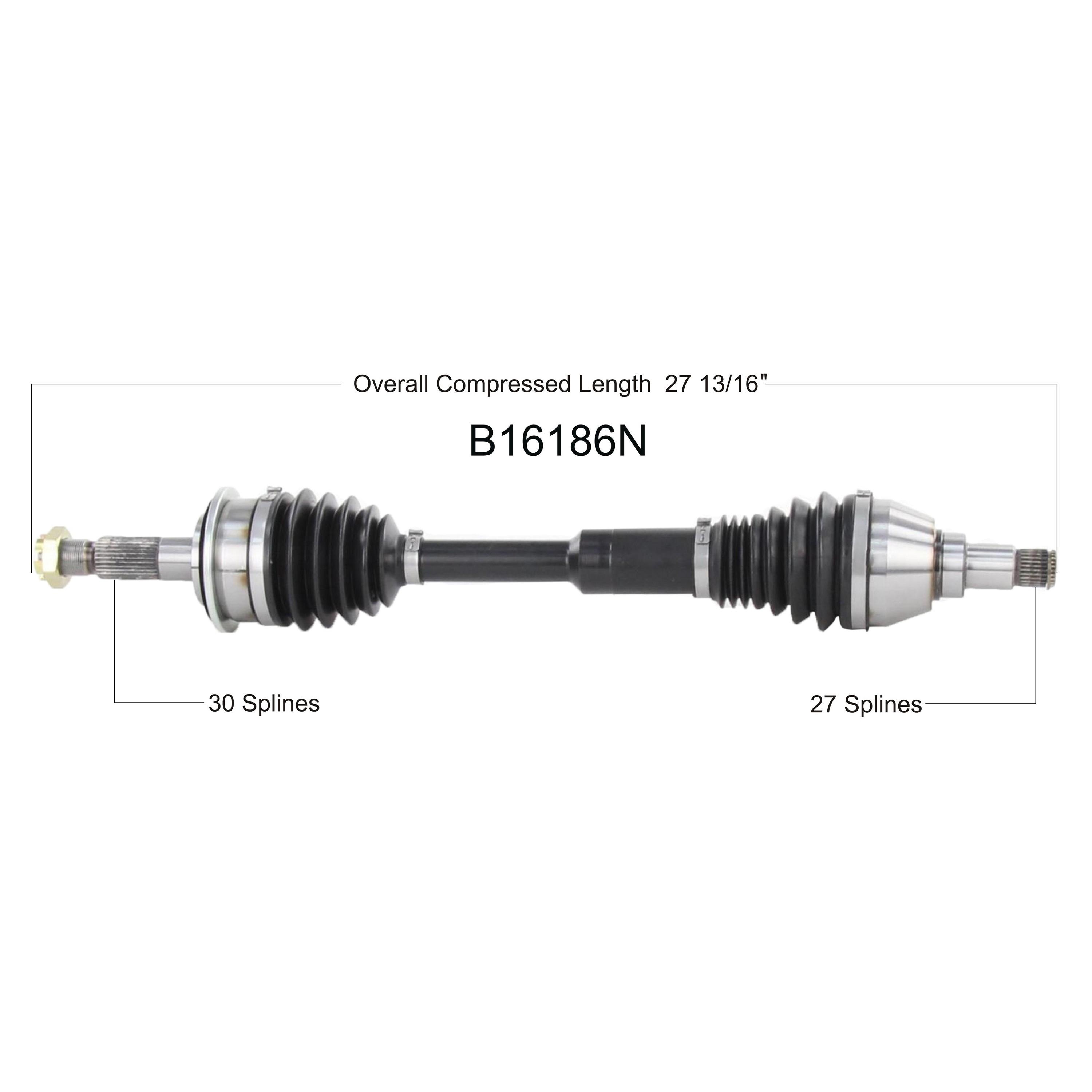 B.Crwon/ビークラウン/Lukcy(type-A)/CD Duralast Gold Extended Travel CV Axle Assembly B16186N | AutoZone