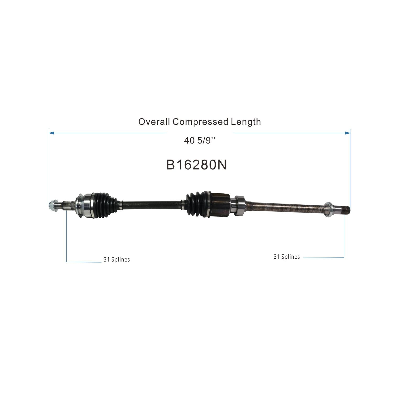 Duralast Gold CV Axle Assembly B16280N | AutoZone