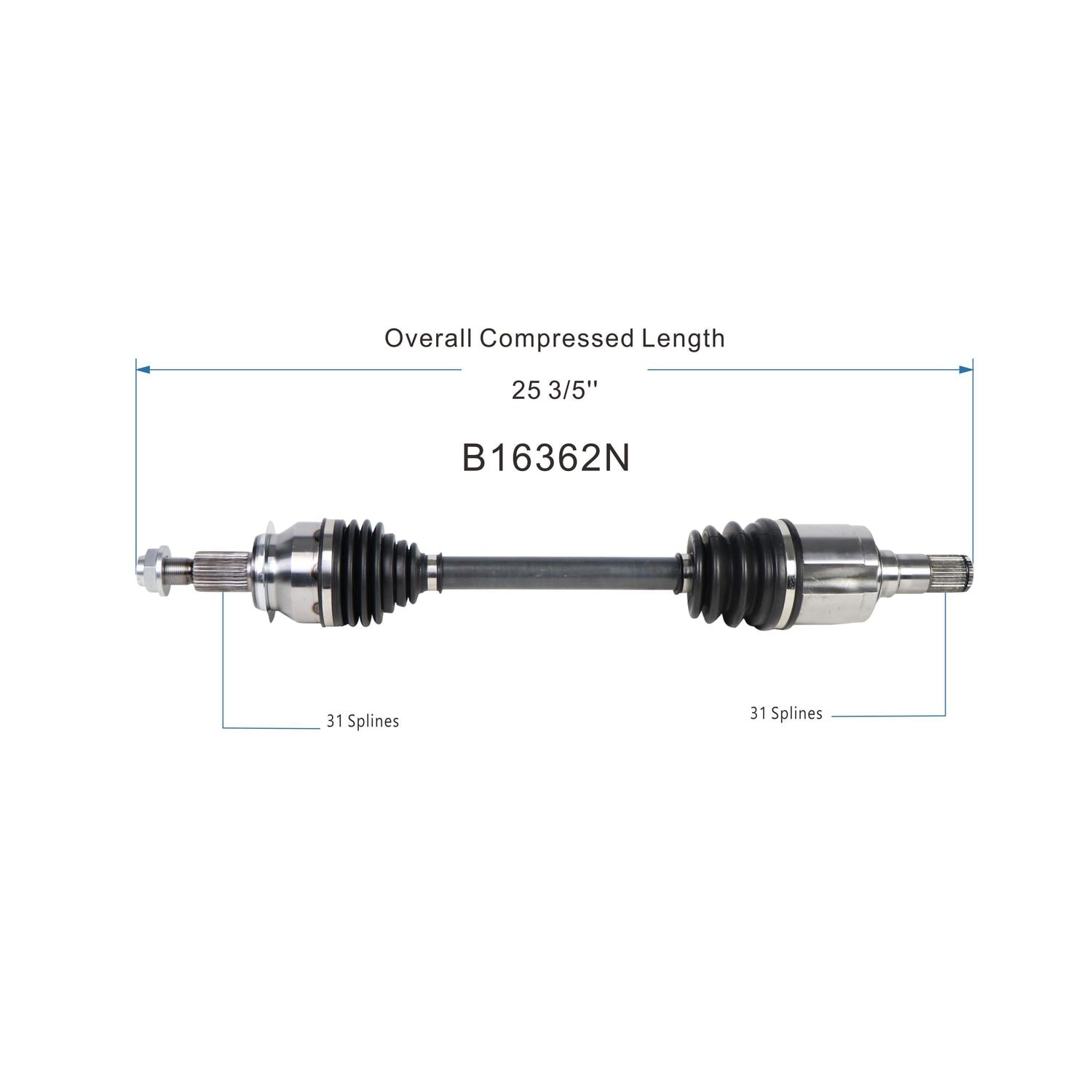 Duralast Gold CV Axle Assembly B16362N | AutoZone