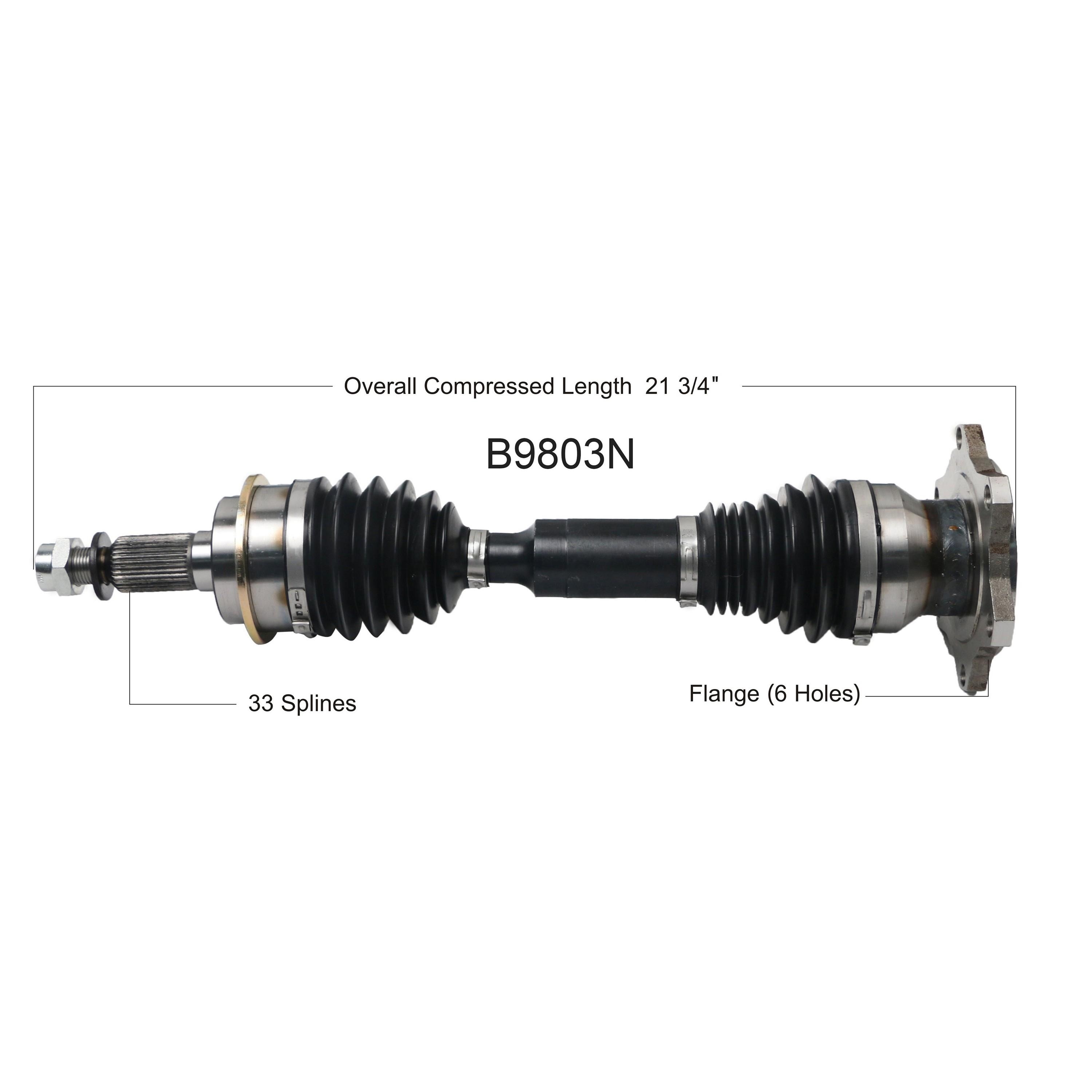 Duralast Gold Extended Travel CV Axle Assembly B9803N | AutoZone