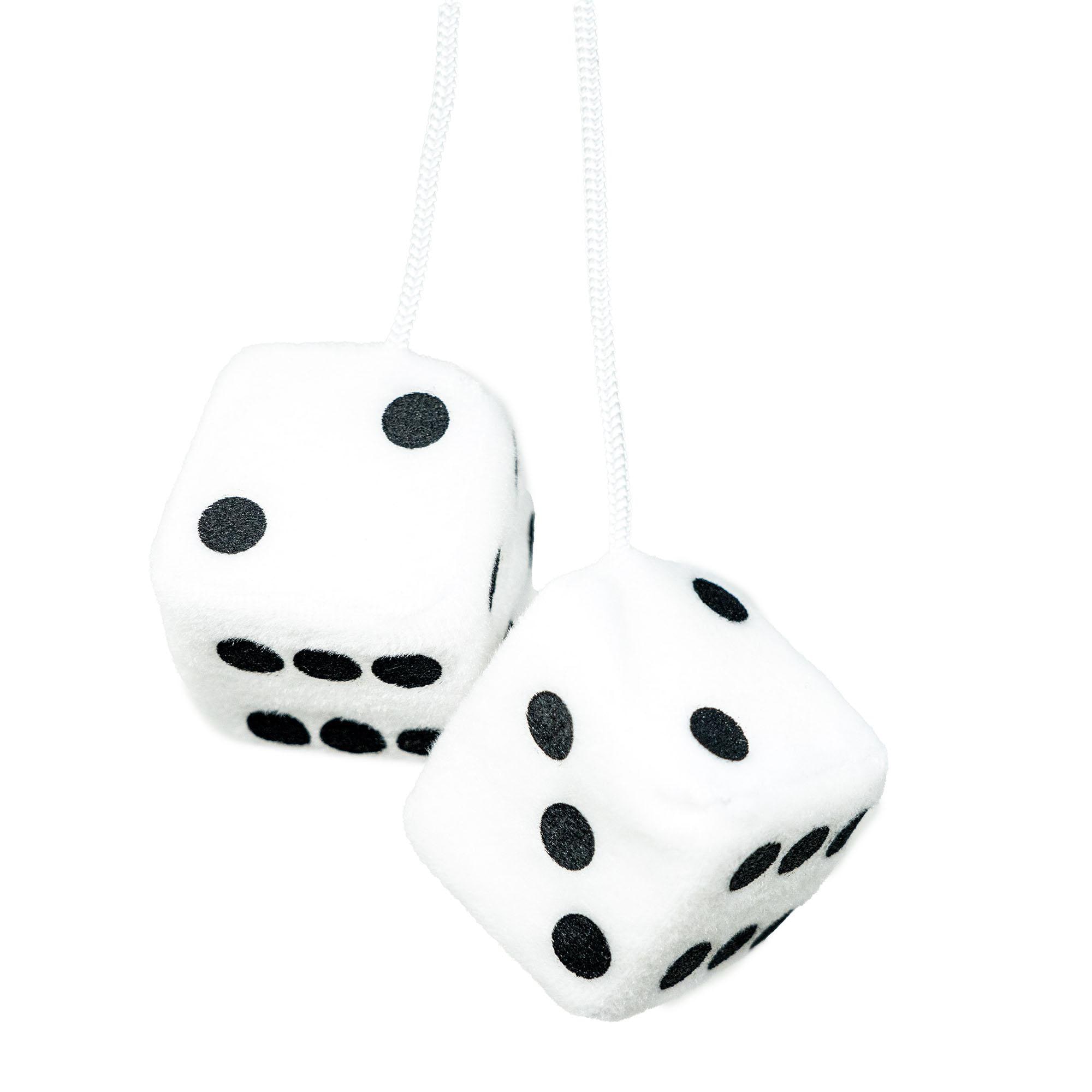 Bell Automotive White Fuzzy Dice Mirror Hanger | AutoZone Bell Automotive White Fuzzy Dice Mirror Hanger | AutoZone