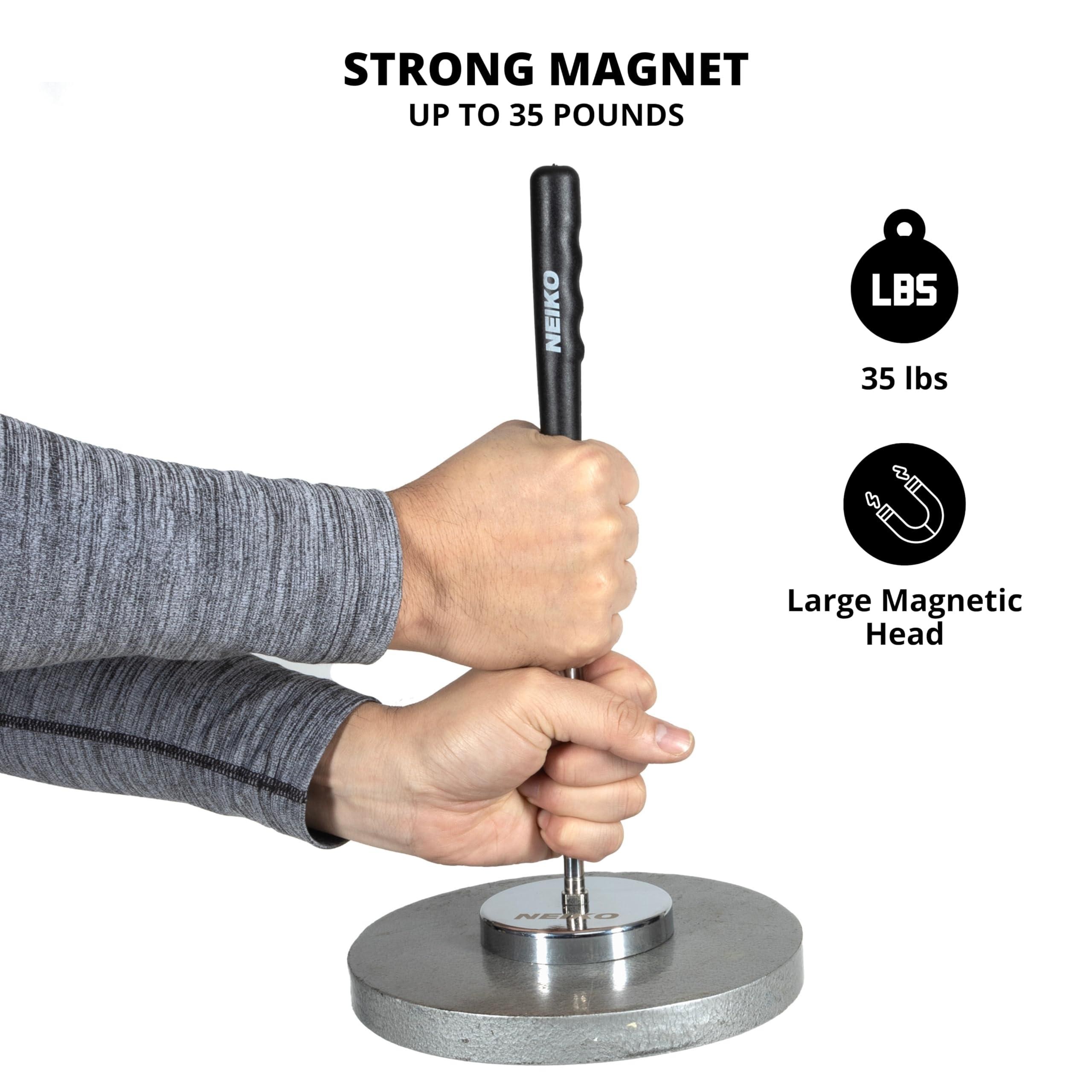 NEIKO 35lbs Magnetic Pick Up Tool, Large Magnet with 3.3in Head