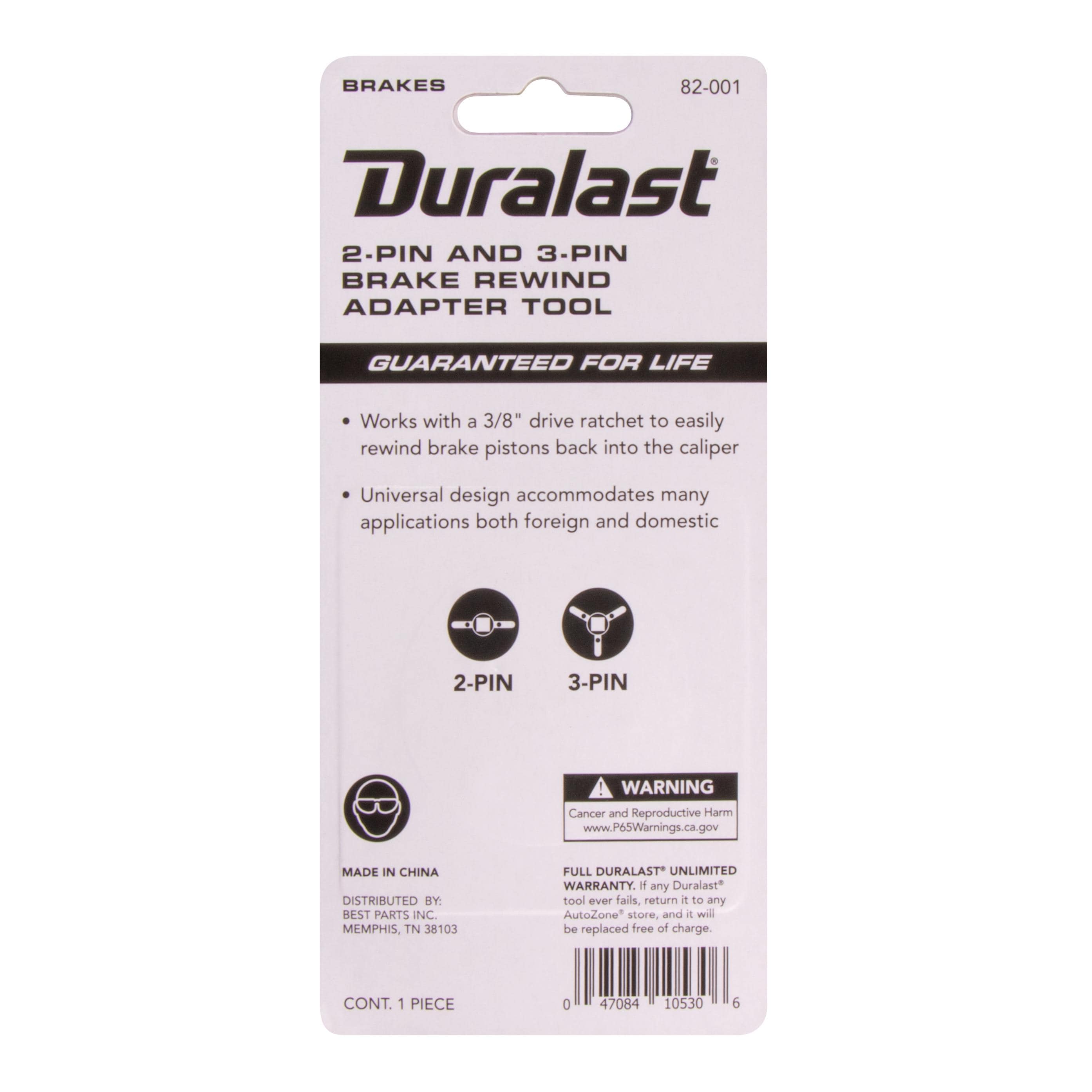 Duralast Disc Brake Caliper Piston Tool 82-001