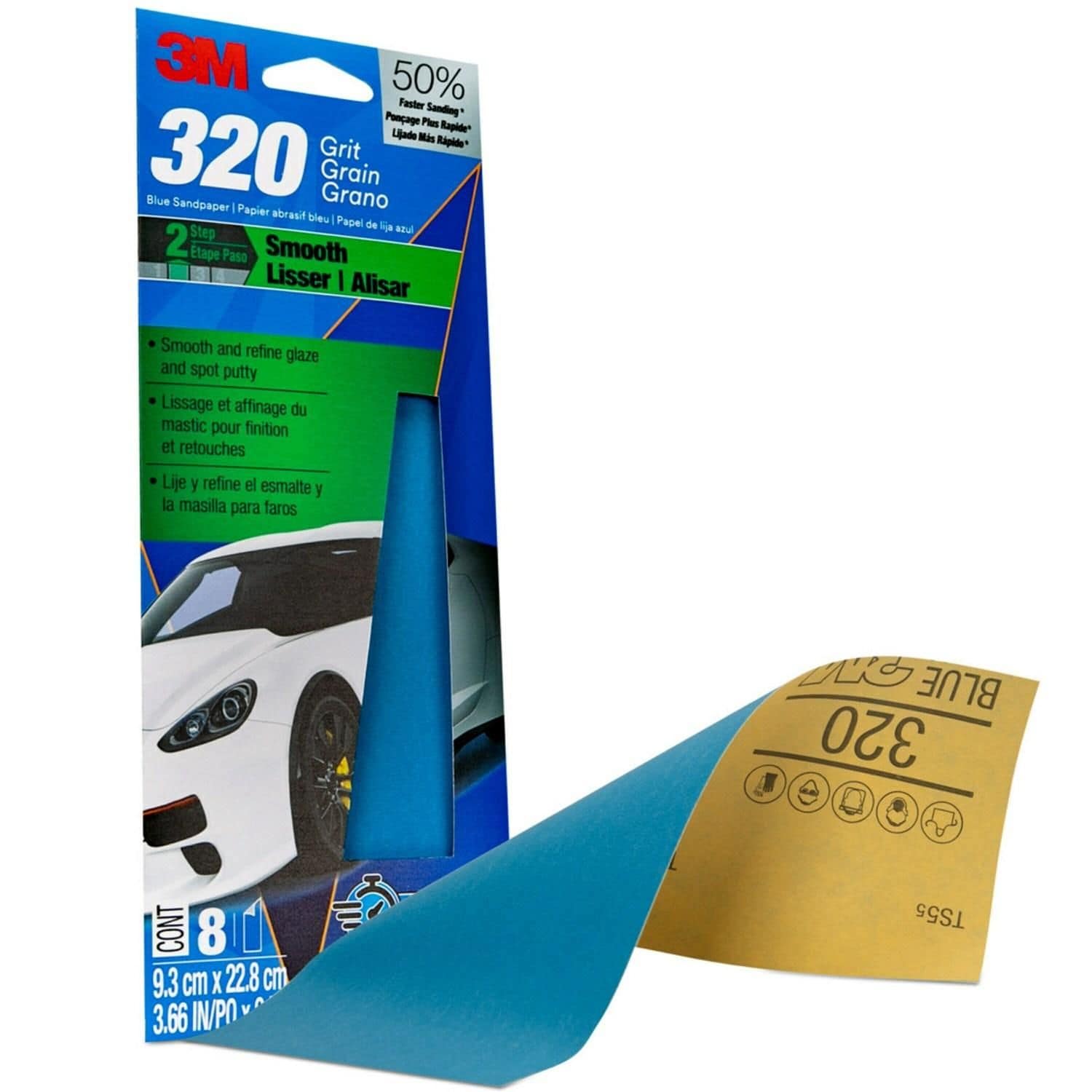 3M 320 Grit Pro Strength Blue Sandpaper | AutoZone