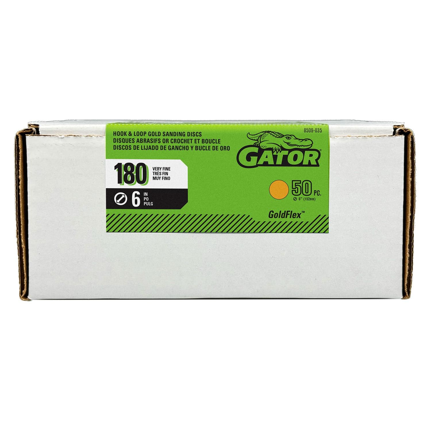 Gator 6in 180 Grit Gold Hook and Loop Disc 50 Pack | AutoZone