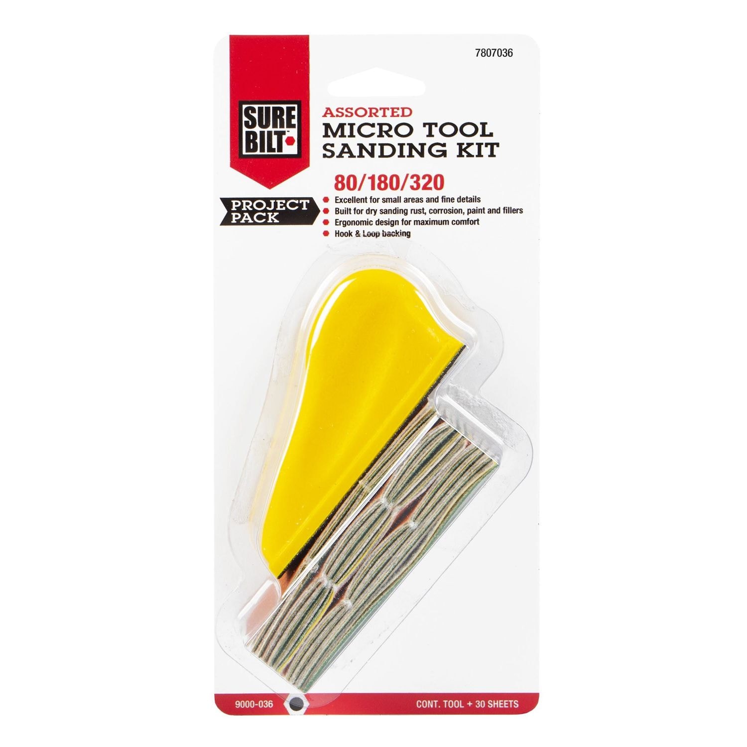 SureBilt Assorted Grit 3 1/2in x 1in Hook and Loop Premium