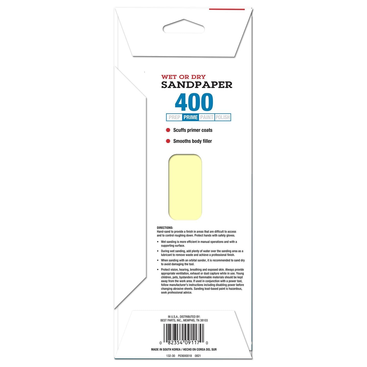 SureBilt 400 Grit 1/3 Sheet Waterproof Sandpaper 5 Pack | AutoZone