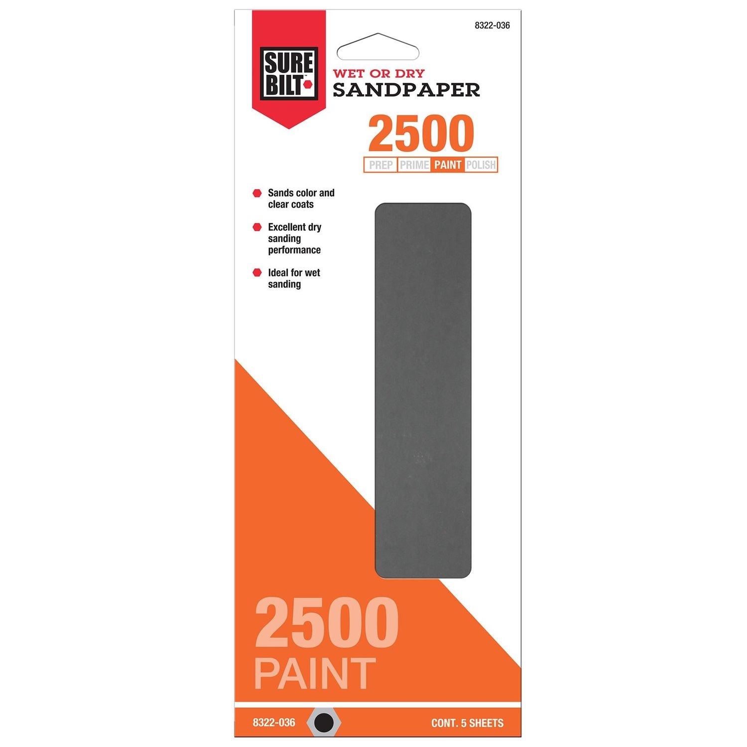 ヤマグチサンページ SureBilt 2500 Grit 1/3 Sheet Sandpaper 5 Pack | AutoZone