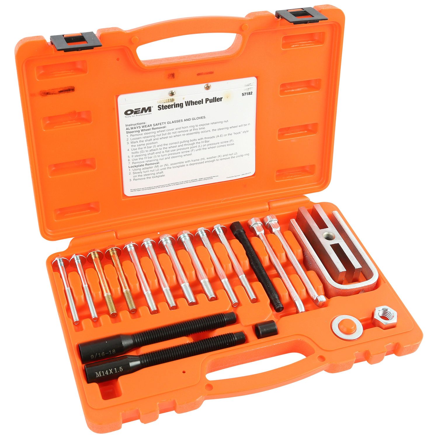 OEMTOOLS 27017 Steering Wheel Puller Set with Storage Case | AutoZone