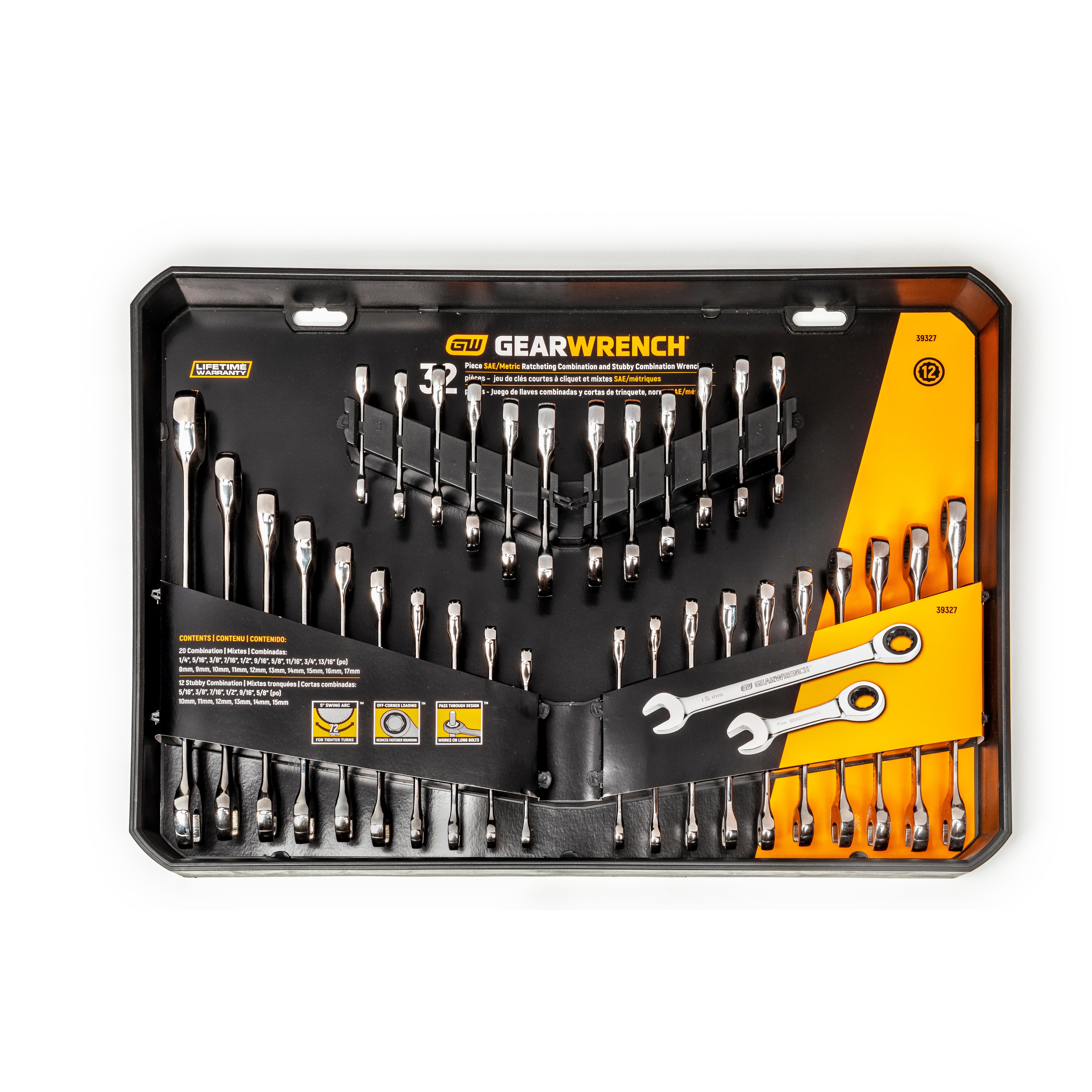 GearWrench Ratcheting Wrench Set - 20 Flats and 12 Stubbys 32