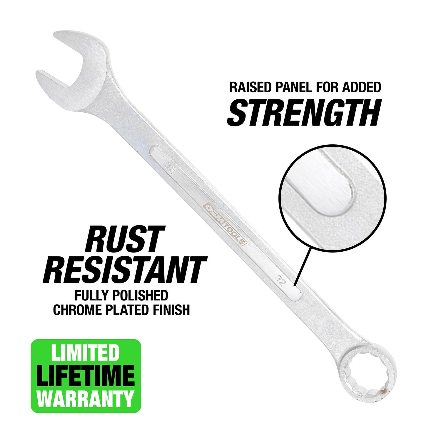 OEMTOOLS 21mm To 32mm Combination Jumbo Wrench 8 Piece | AutoZone