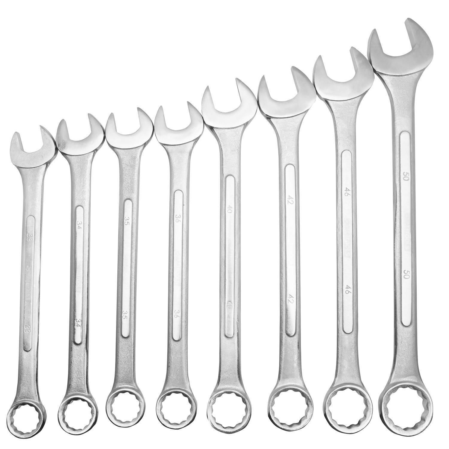 OEMTOOLS 33mm To 50mm Combination Jumbo Wrench 8 Piece | AutoZone