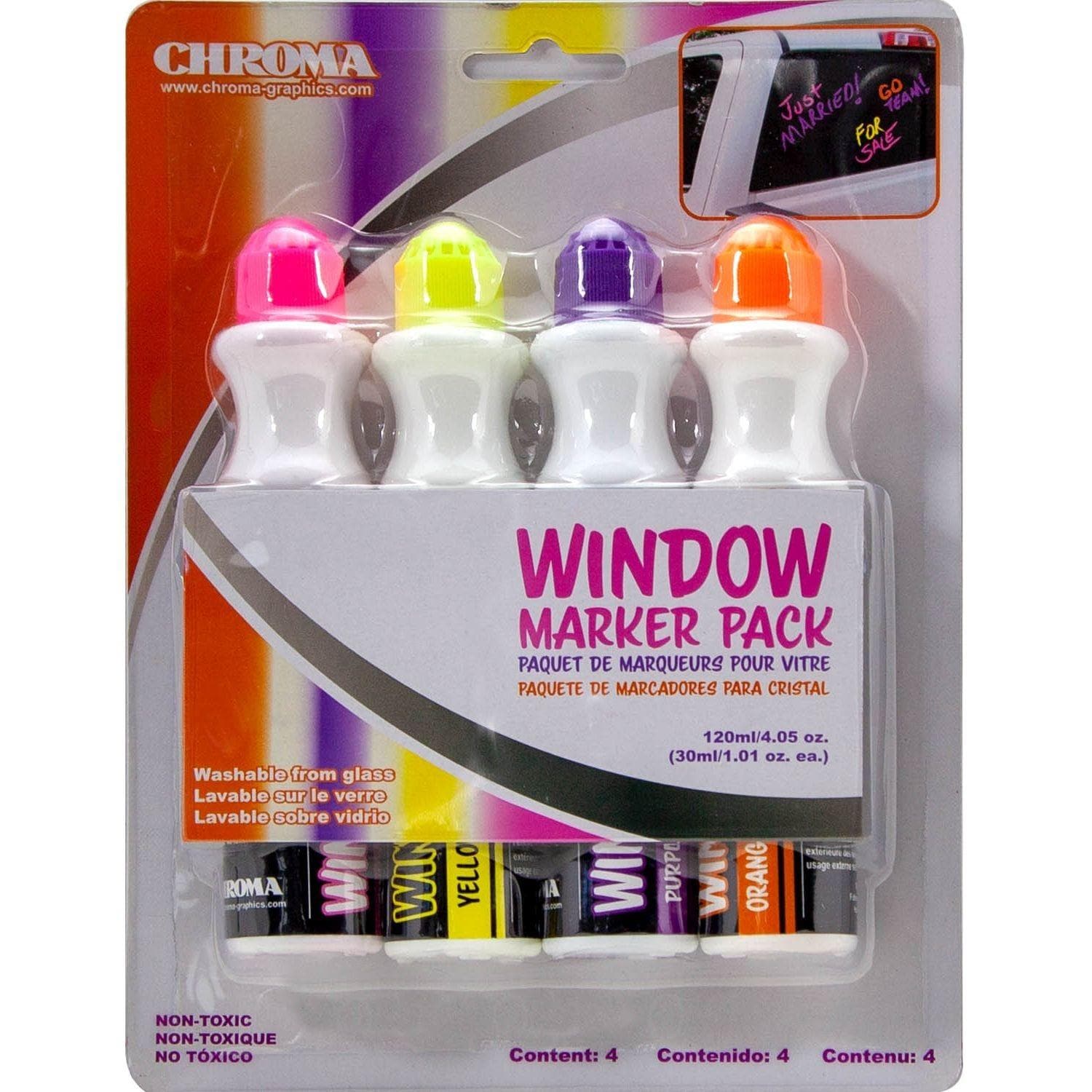 Chroma Graphics Neon Windshield Marker 4 Pack | AutoZone