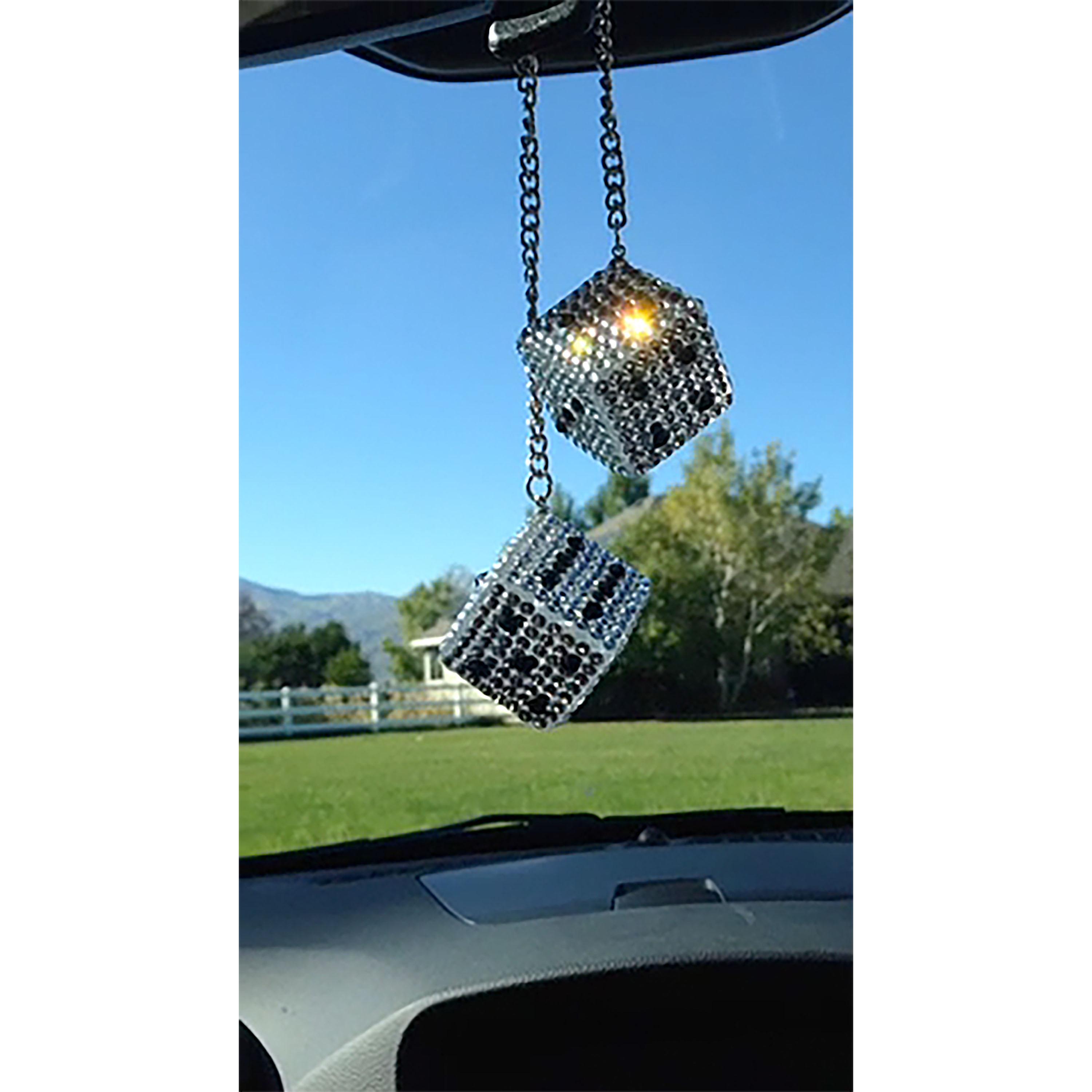 CarLashes Crystal Dice Rear View Mirror Pendant | AutoZone