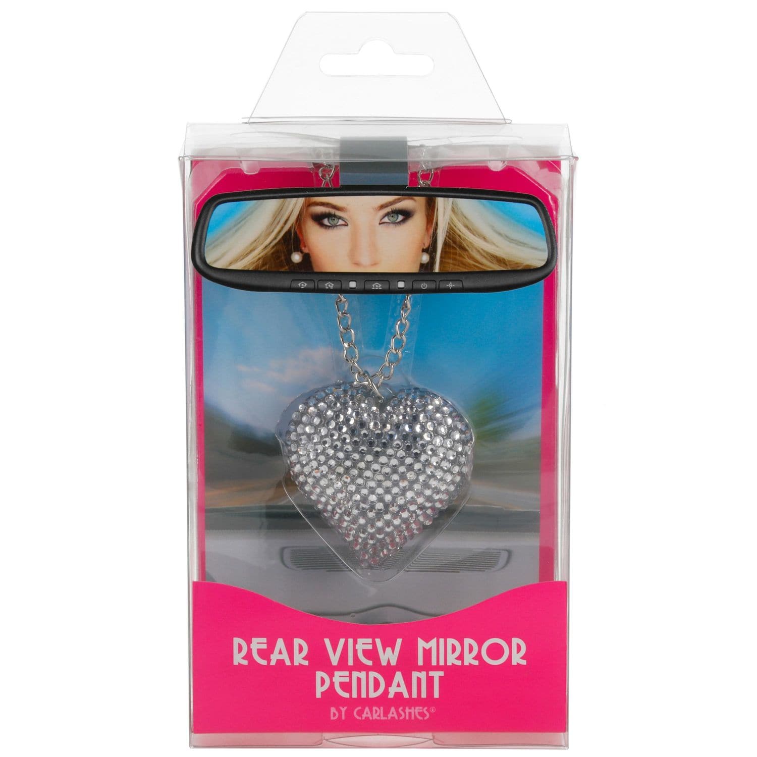 CarLashes Crystal Heart Rear View Mirror Pendant | AutoZone