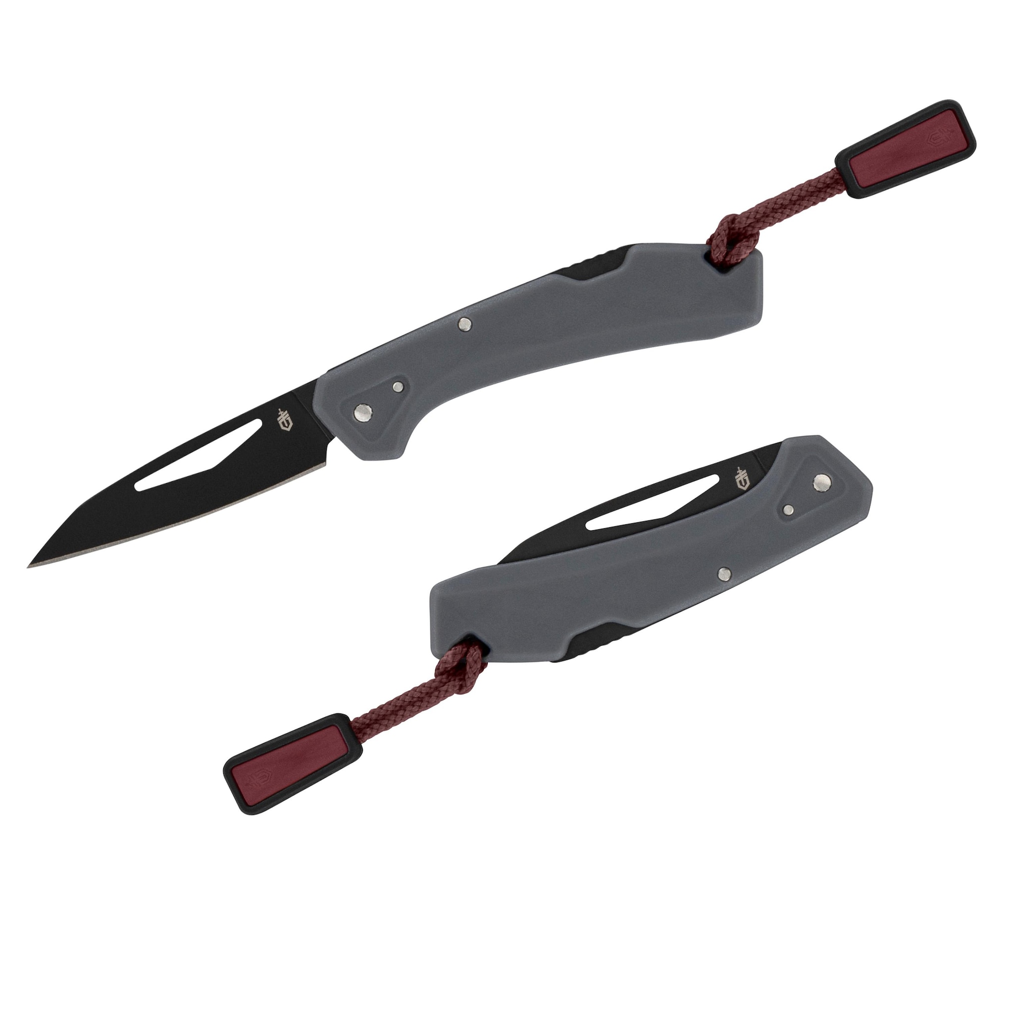 Gerber Knives Gray Black Plain Edge Drop Point Folding Mini Knife 
