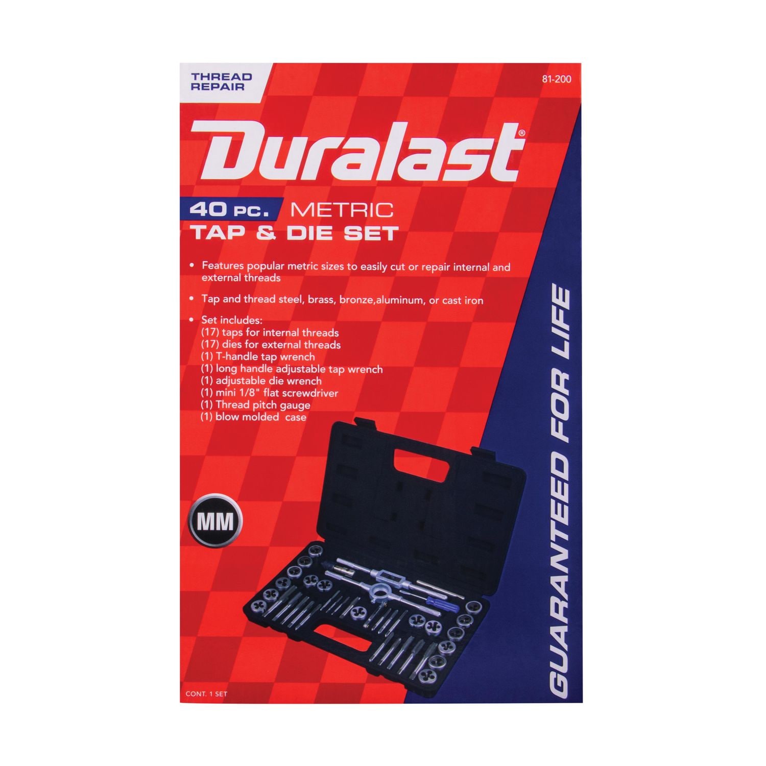 Duralast Metric Tap and Die Set 40 Piece | AutoZone