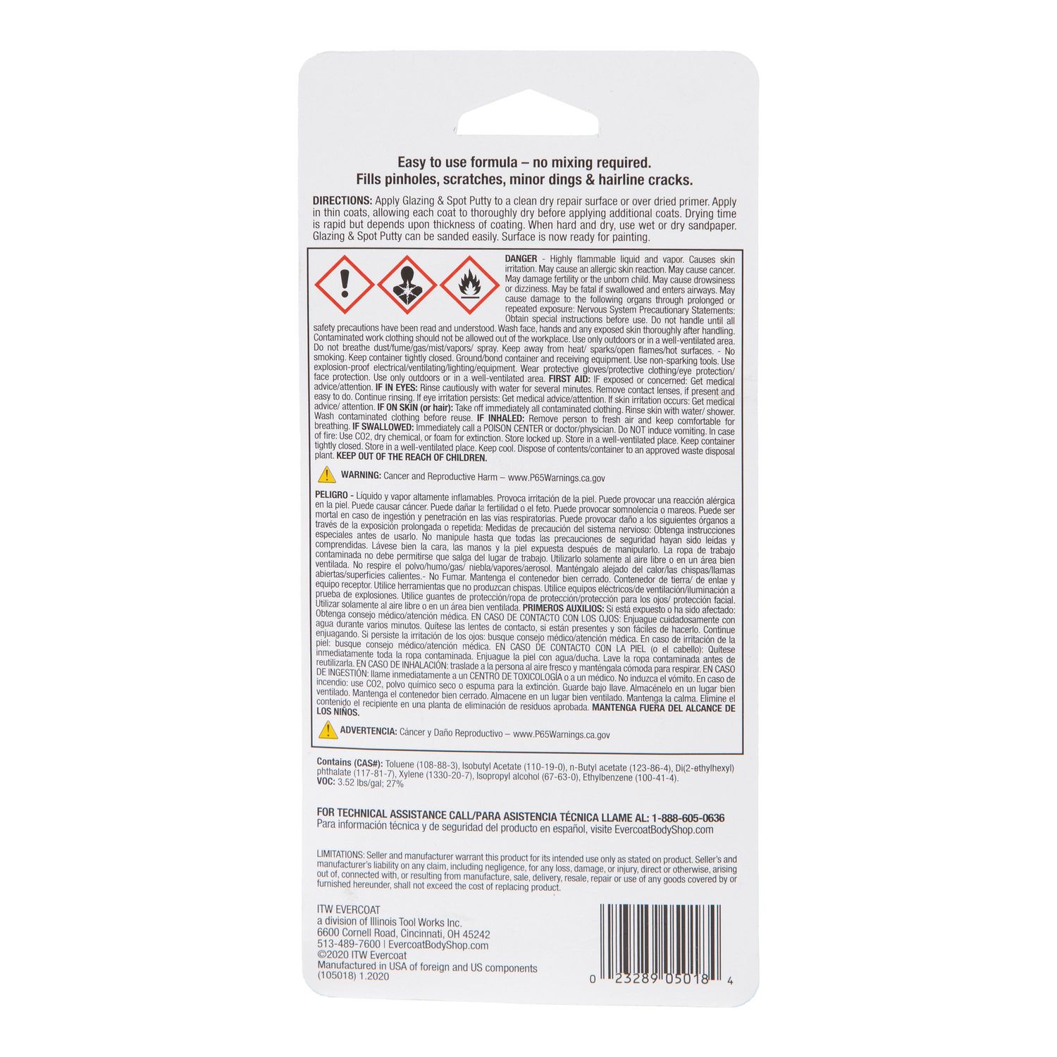 Evercoat Glazing and Spot Putty 4.5oz