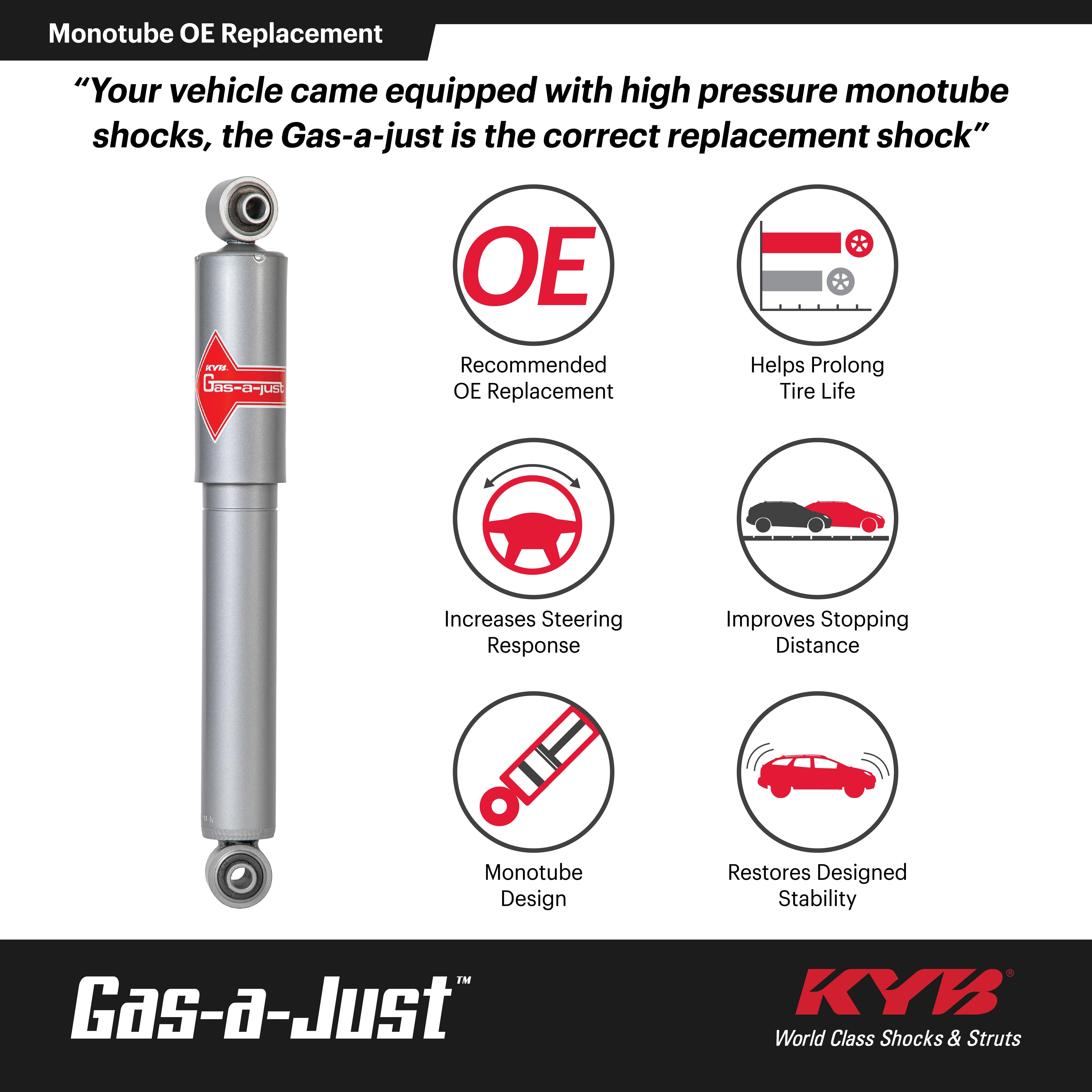 KYB Gas-a-Just Suspension Strut 5510015 | AutoZone