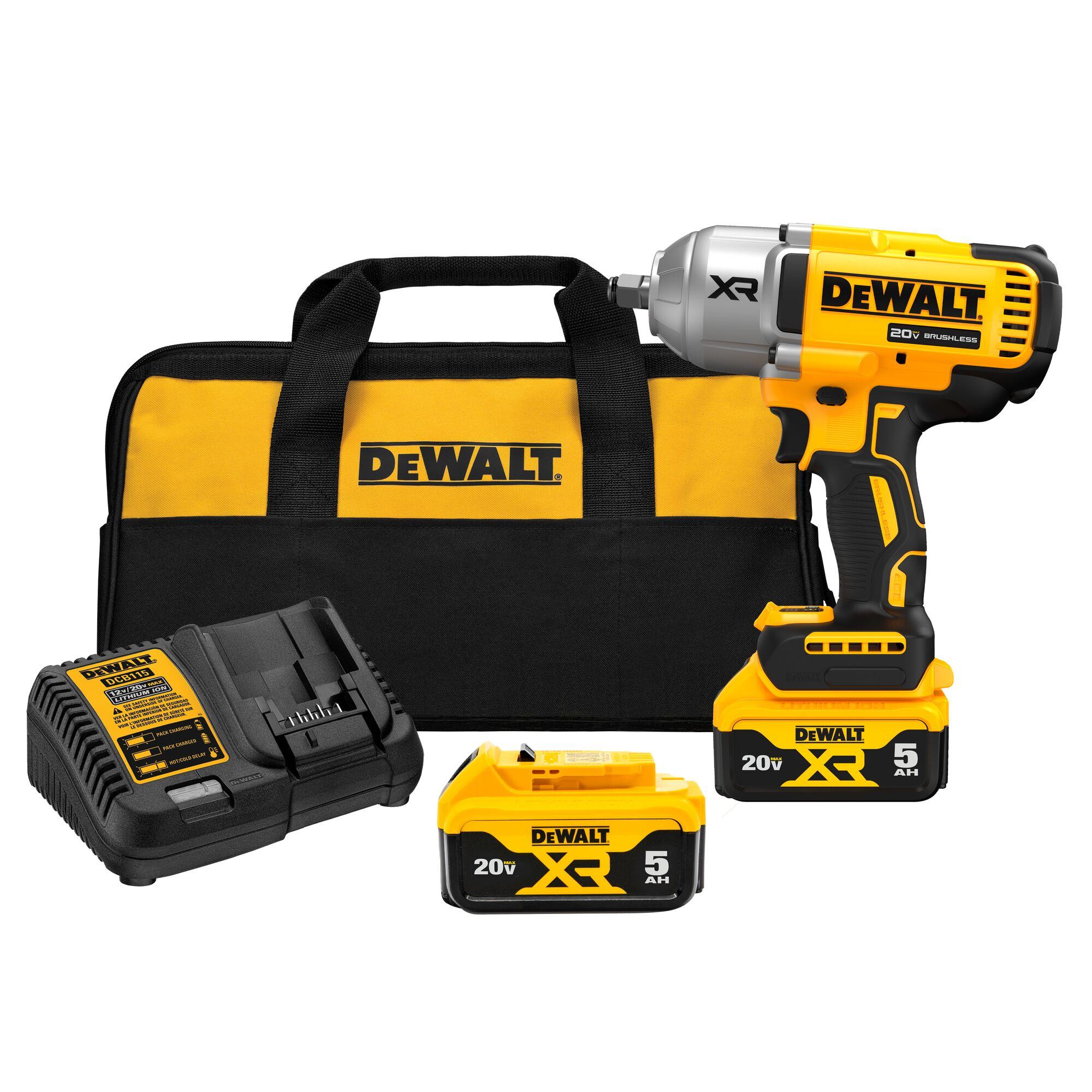 Dewalt 20 Volt MAX XR 1/2in Impact Wrench with Hog Ring Anvil Kit