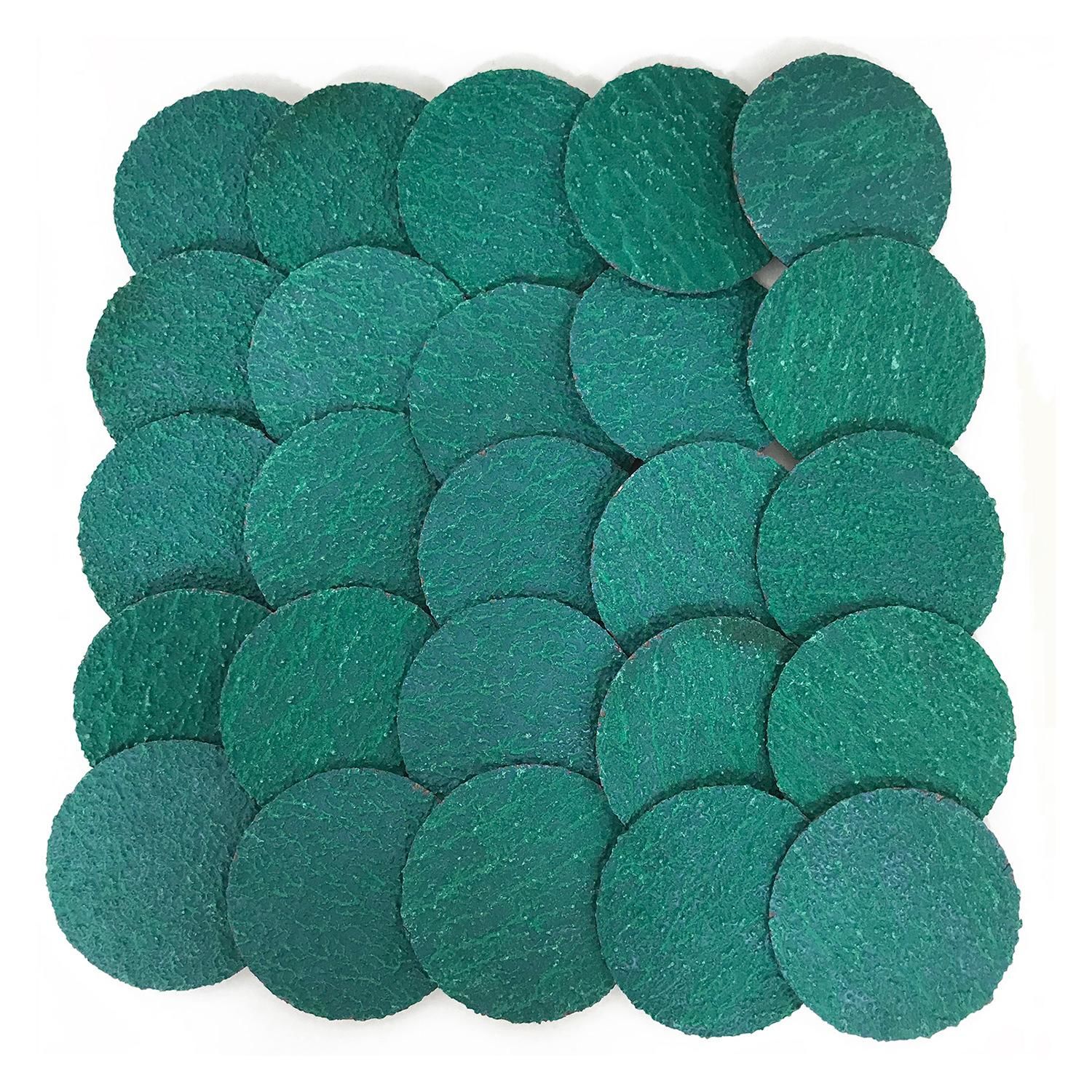 Shark 3in 80 Grit Green Zirconia Twist Lock Mini Grinding Disc 25