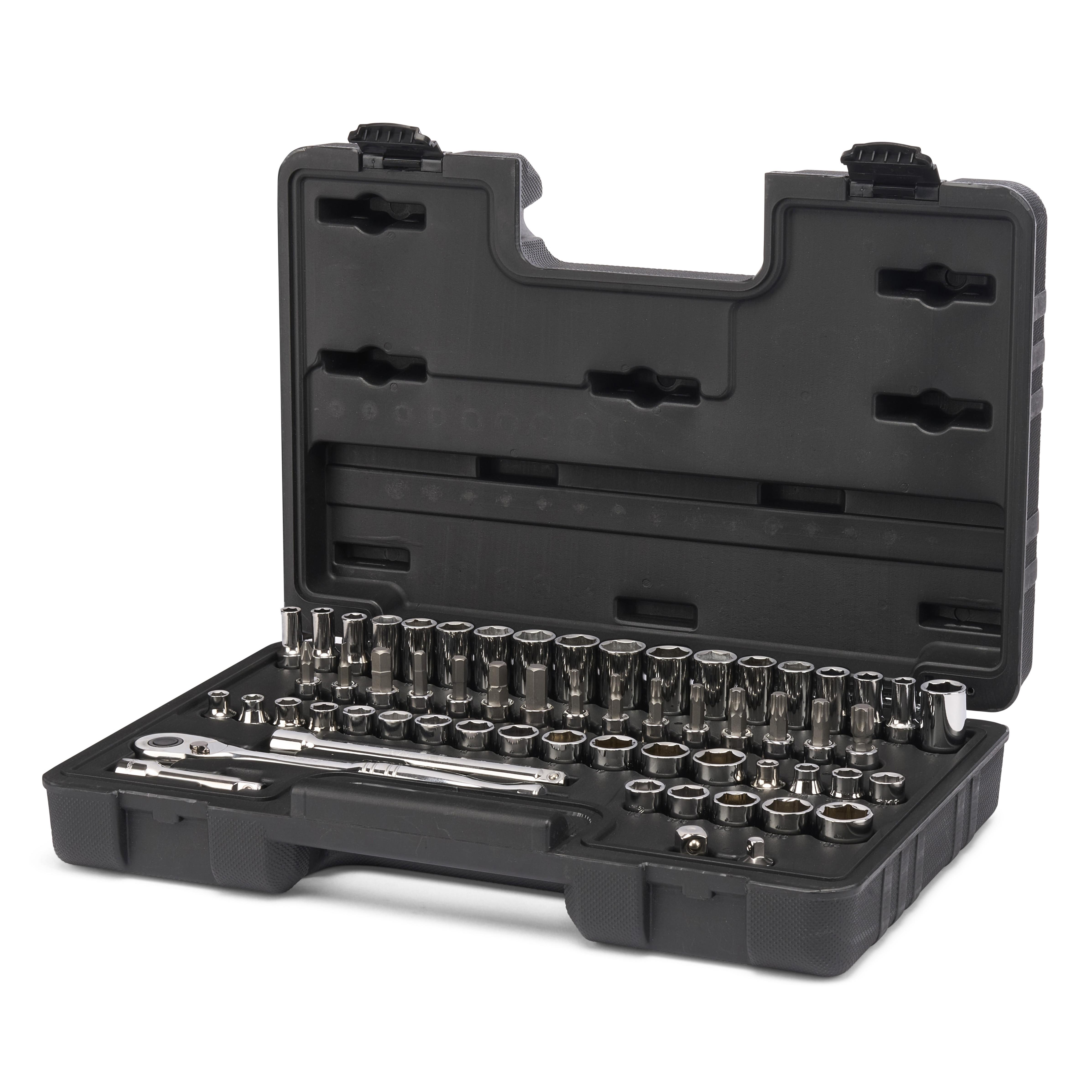 DURALAST 3/8in Drive Ratchet/Socket SAE/METRIC Tool Set 60 Piece