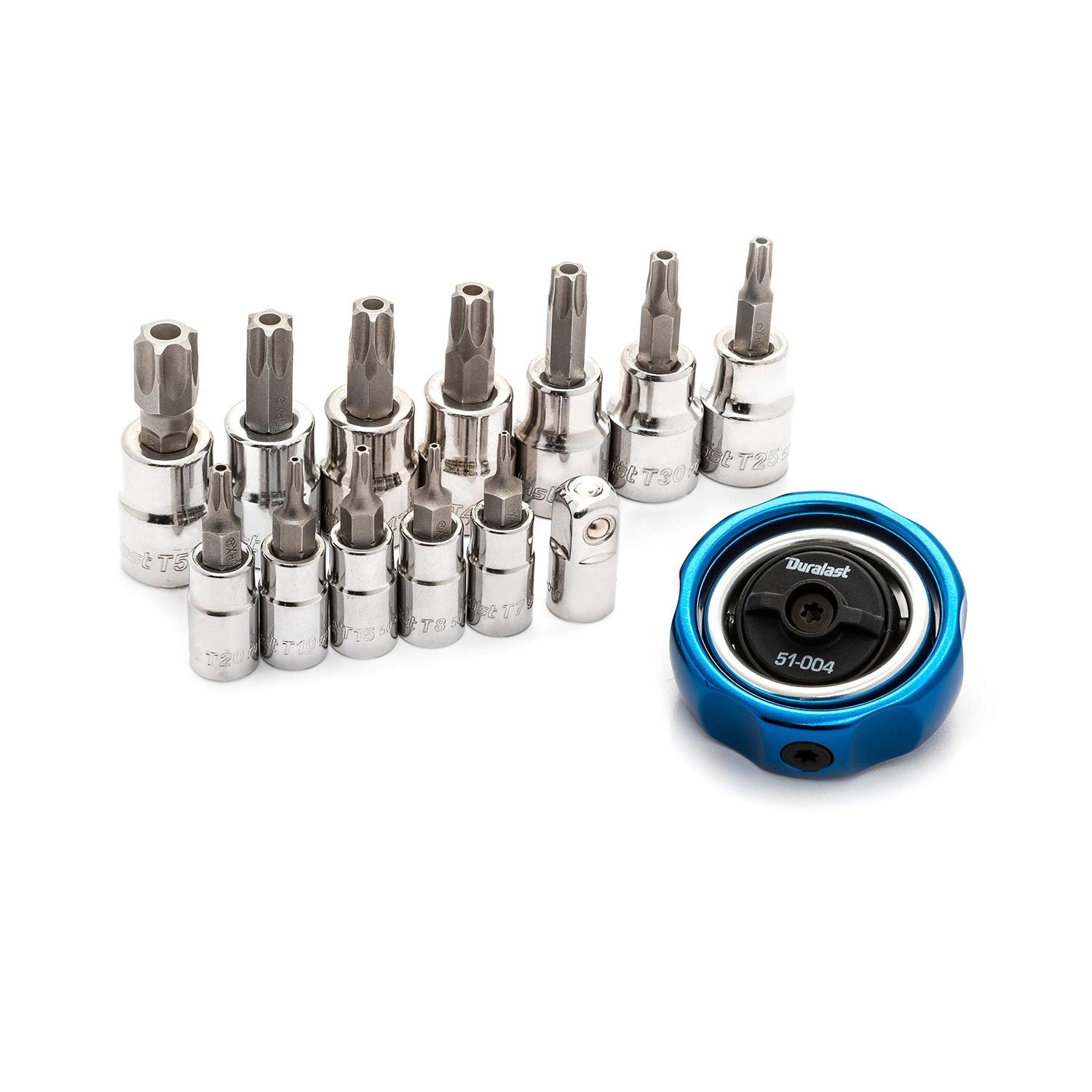 Duralast Dual Drive Gimbal Ratchet Tamper Proof Torx/Star Bit Set