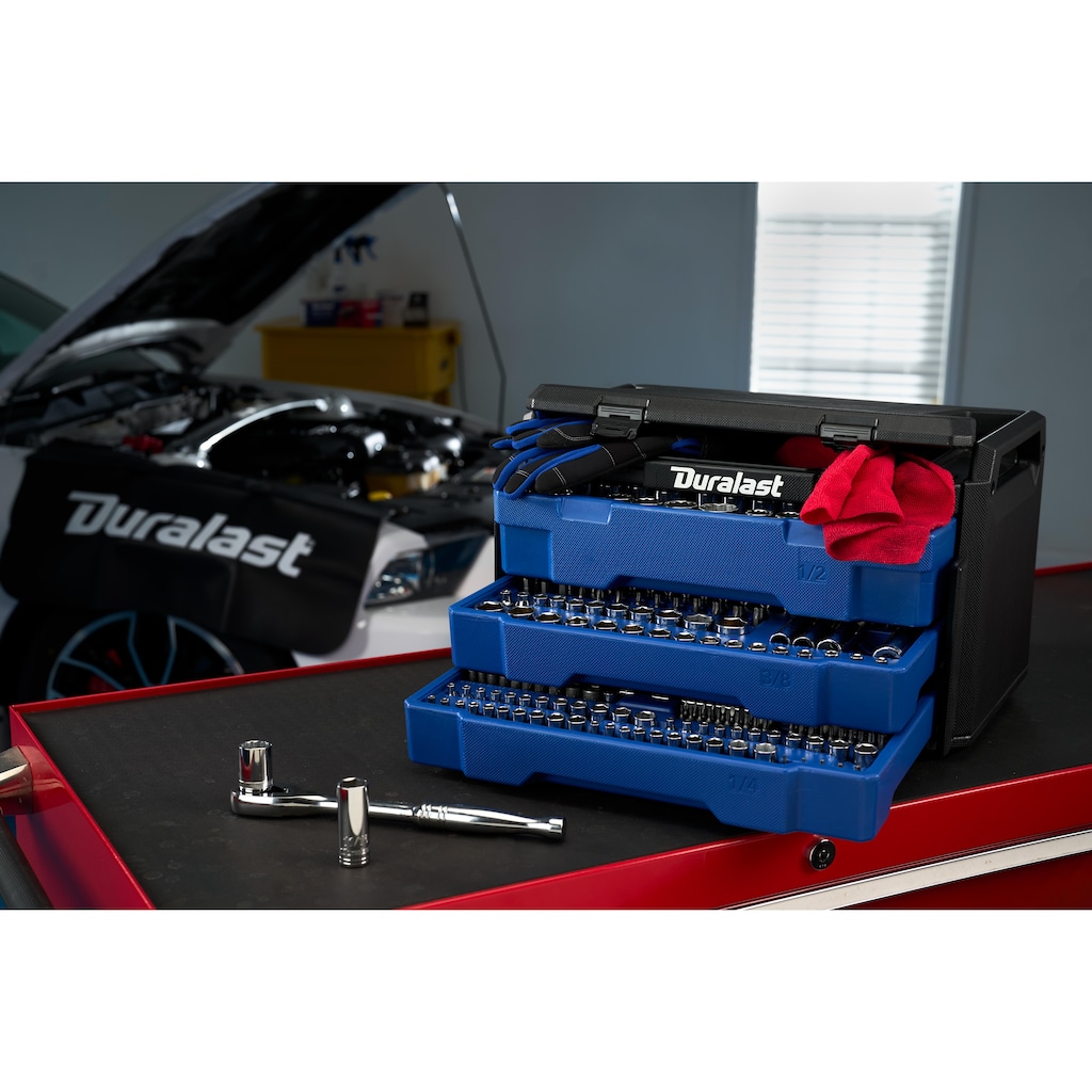 Duralast 1/4in, 3/8in and 1/2in Drive Mechanics Tool Set 265 Piece ...