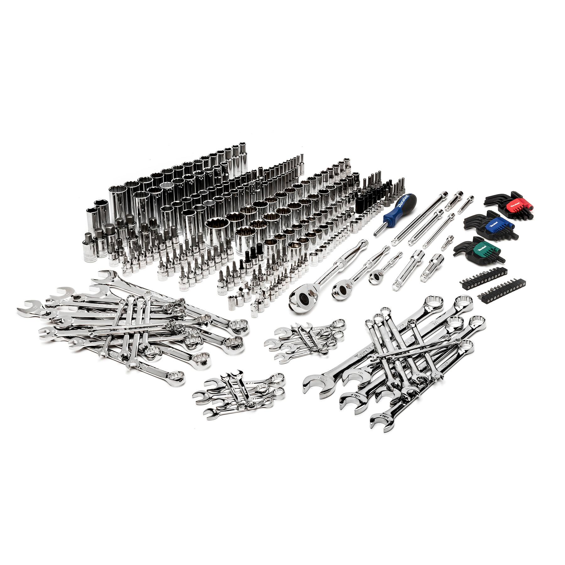 Duralast 1/4in, 3/8in and 1/2in Drive Mechanics Tool Set 335 Piece ...