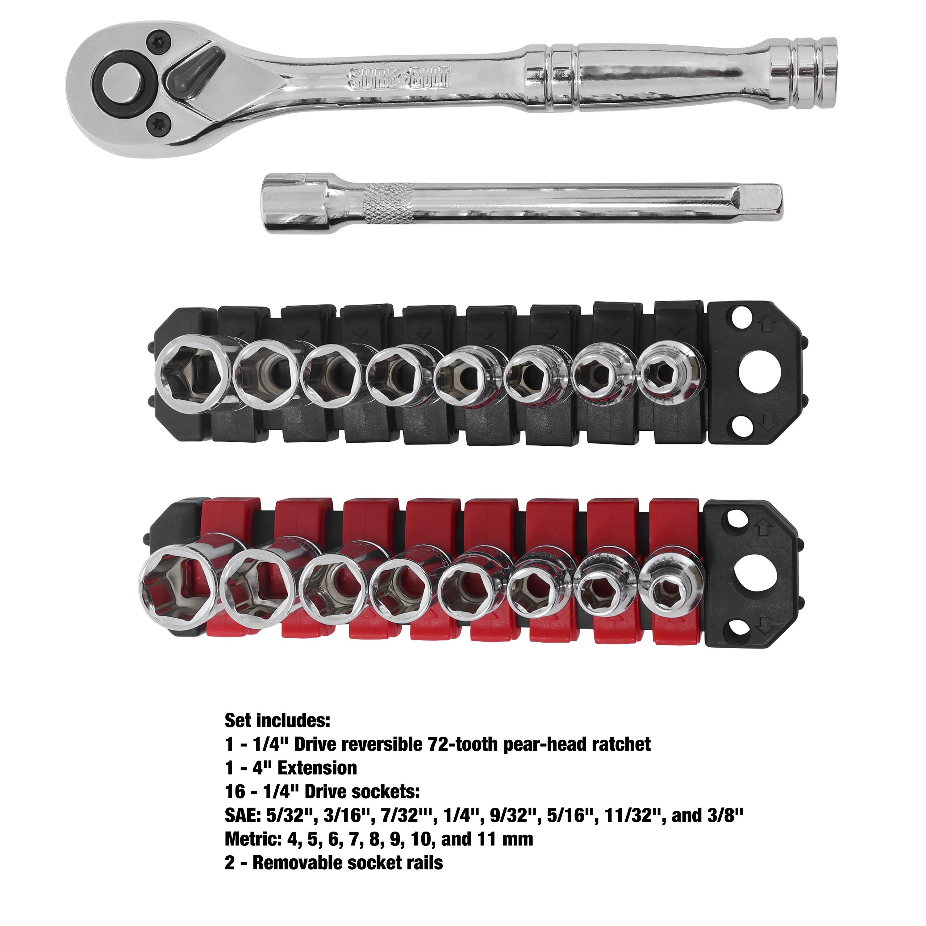 SureBilt 1/4in Socket Wrench Kit 98340 | AutoZone