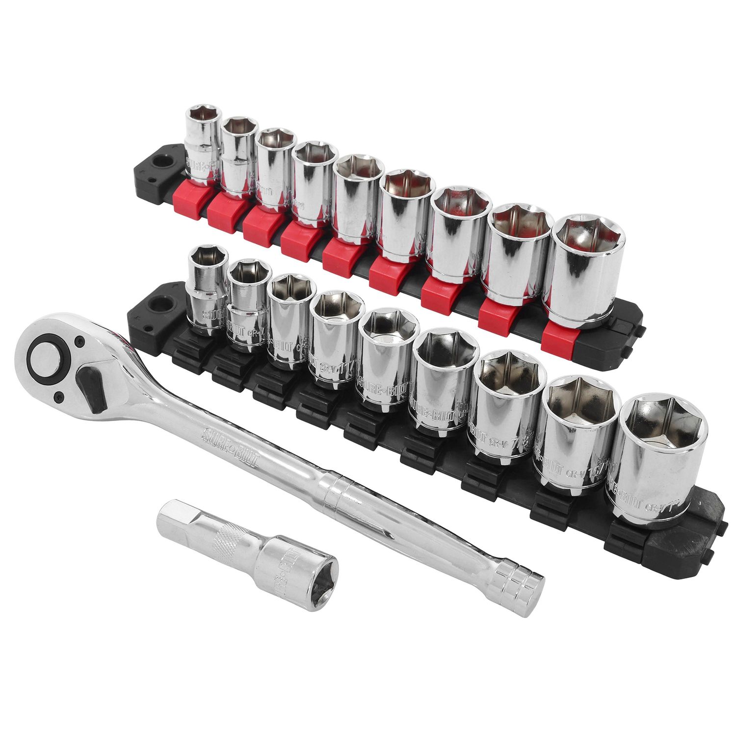 SureBilt 1/2in Drive Ratchet and Socket Set 22 Piece | AutoZone