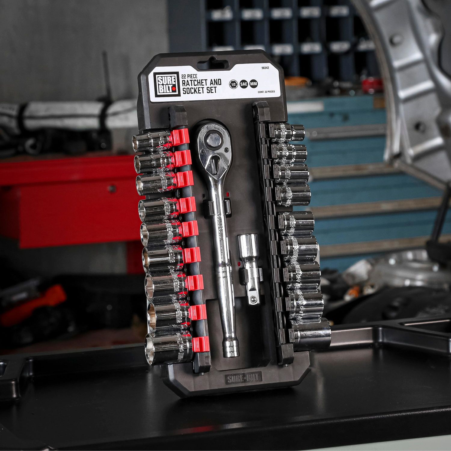 SureBilt 1/2in Drive Ratchet and Socket Set 22 Piece | AutoZone
