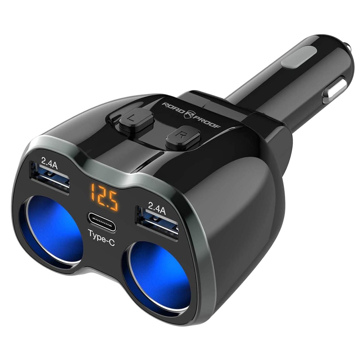 Swivel Dual 12Volt Socket with Dual USB and Type C Adapter at AutoZone