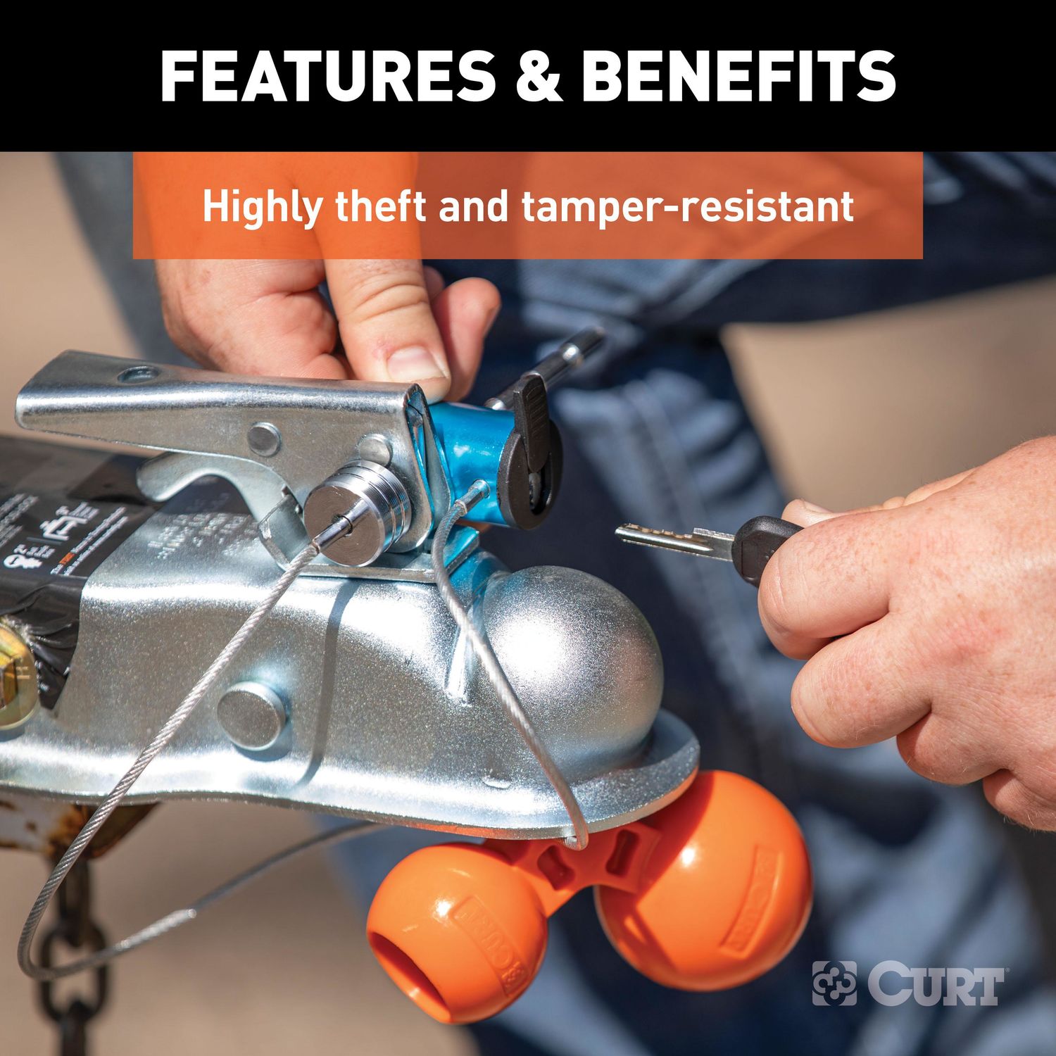 Curt Universal Coupler Lock