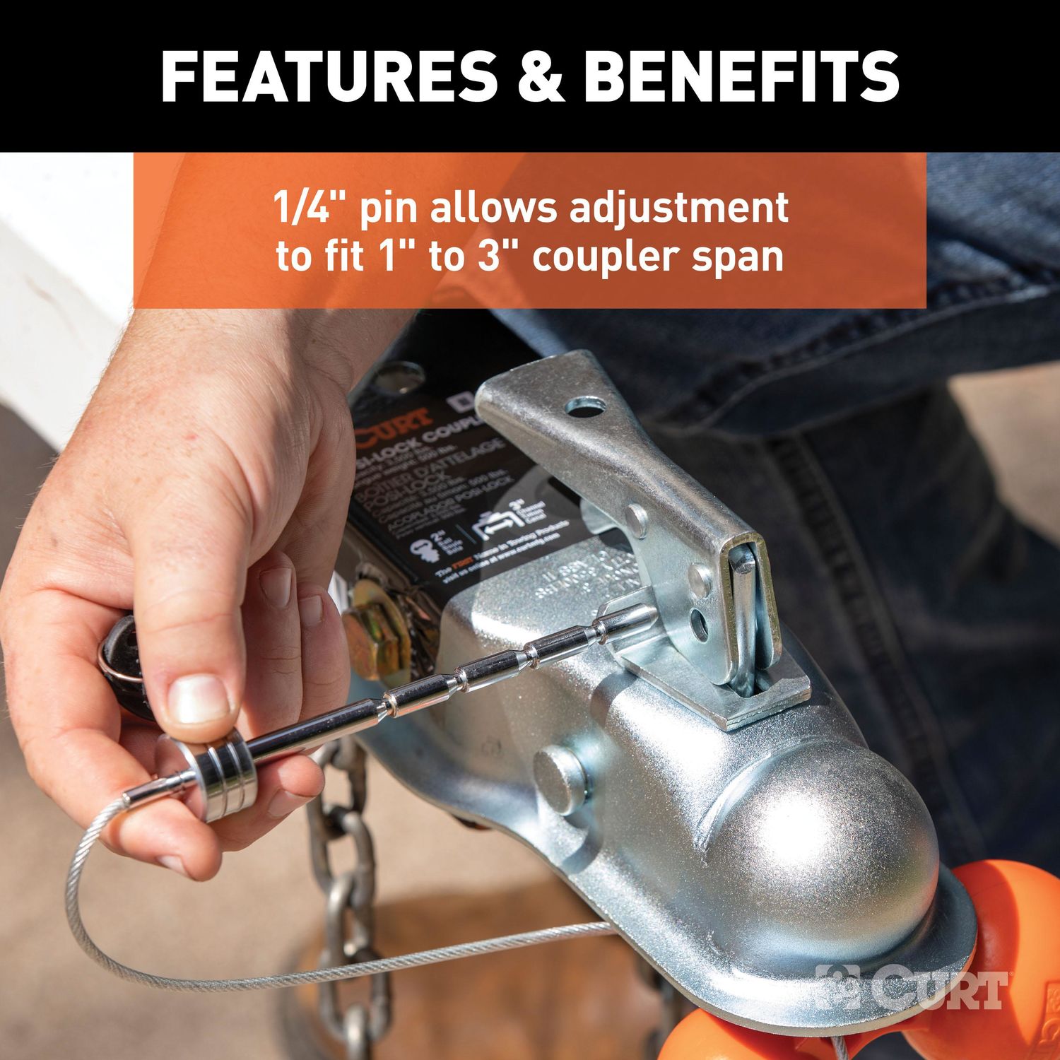 Curt Universal Coupler Lock