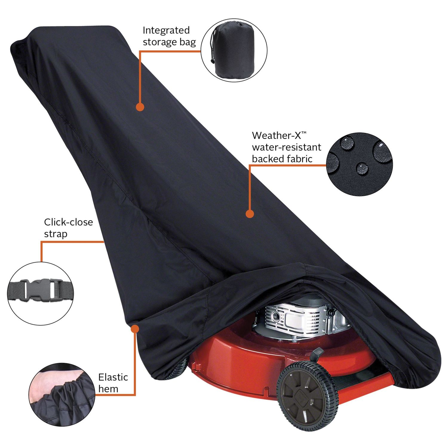 Classic Accessories Walk Behind Lawn Mower Cover