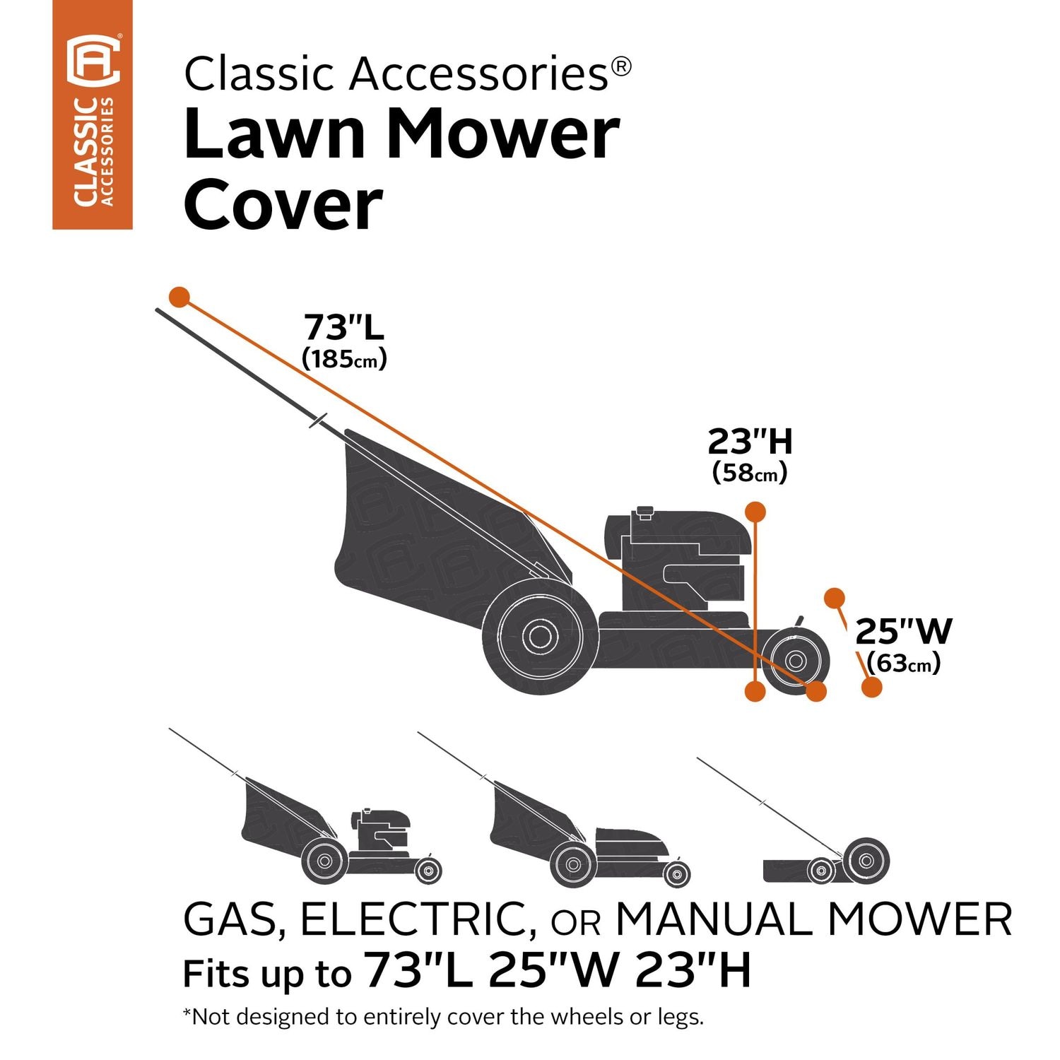 Classic Accessories Walk Behind Lawn Mower Cover - Thumbnail 2